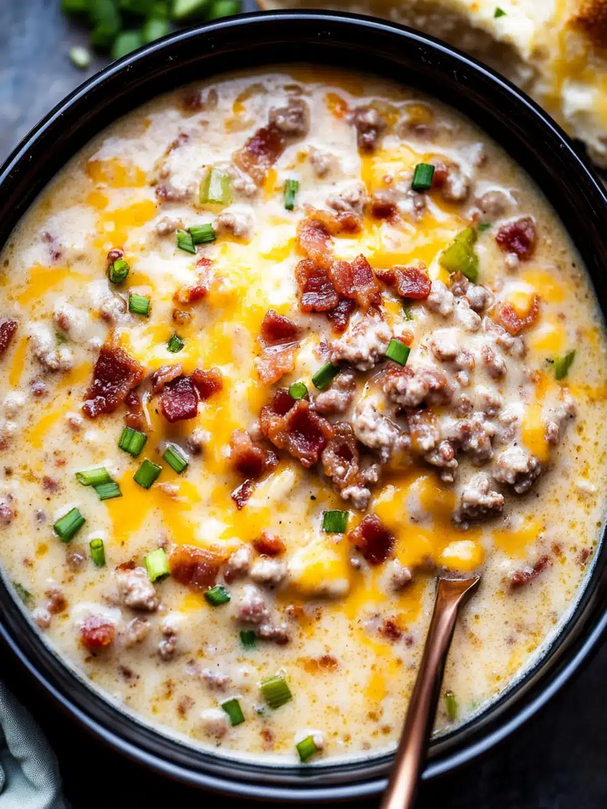 Creamy Slow Cooker Bacon Cheeseburger Soup for Cozy Nights 4 Slow Cooker Bacon Cheeseburger Soup