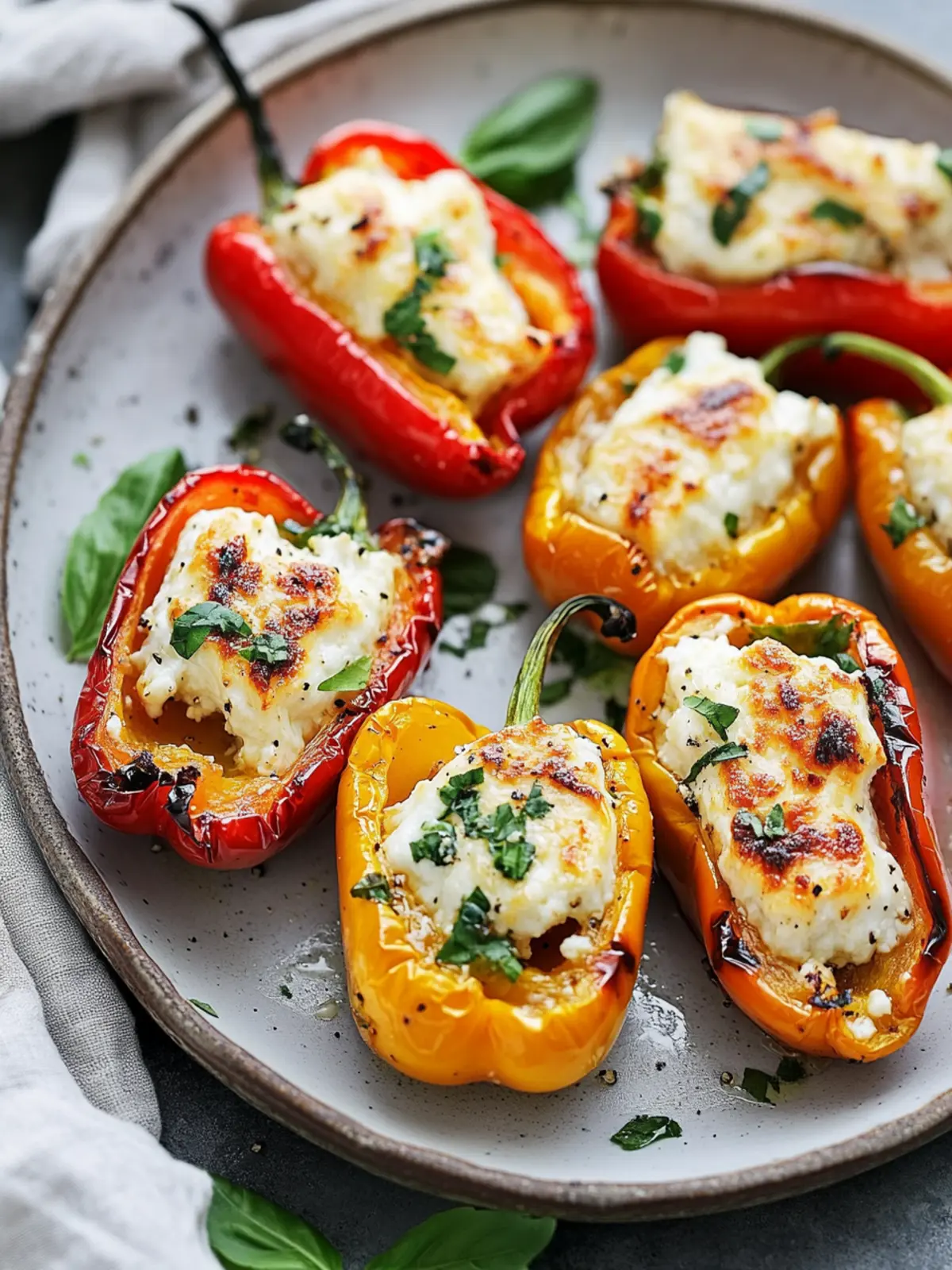 Roasted Goat Cheese Stuffed Mini Peppers for Effortless Entertaining 3 Roasted Goat Cheese Stuffed Mini Peppers