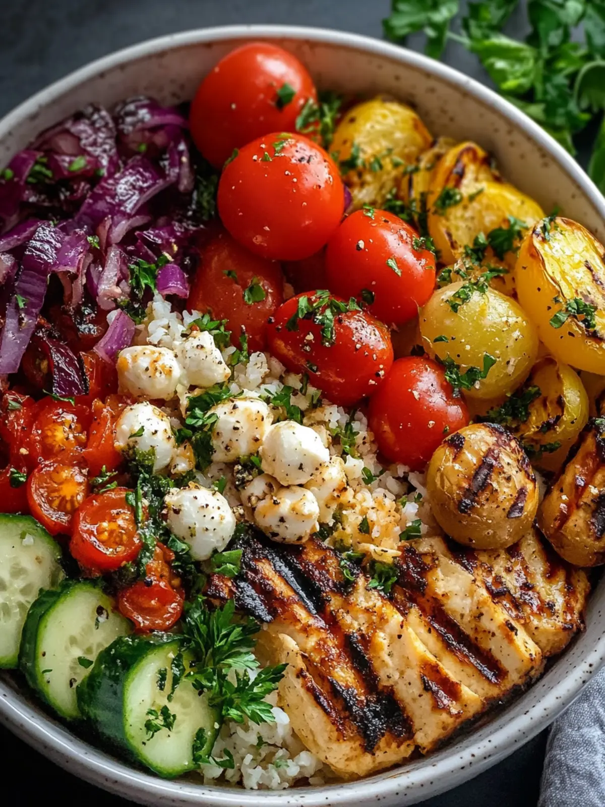 Healthy Grilled Mediterranean Bowl for Vibrant Meal Prep Fun 5 Healthy Grilled Mediterranean Bowl