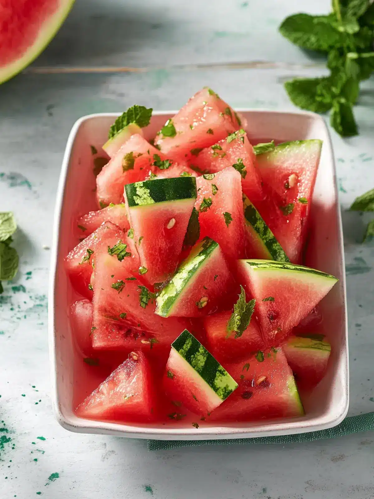 Mojito Watermelon Salad: Refreshing Summer Bliss Without Sugar 2 Mojito Watermelon
