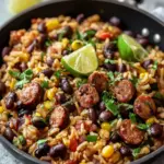 Savory Black Beans, Sausage and Rice Skillet in 30 Minutes 6 Black Beans, Sausage and Rice Skillet