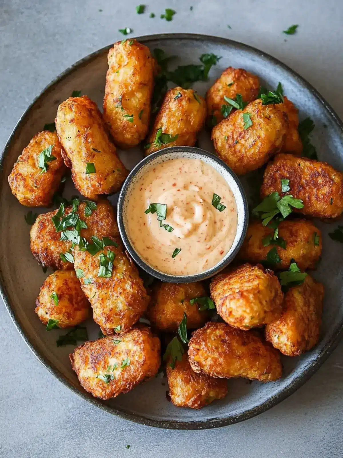 Crispy Chickpea Fritters with Smoky Garlic Aioli Delight 2 Chickpea Fritters with Garlic Smoked Paprika Aioli