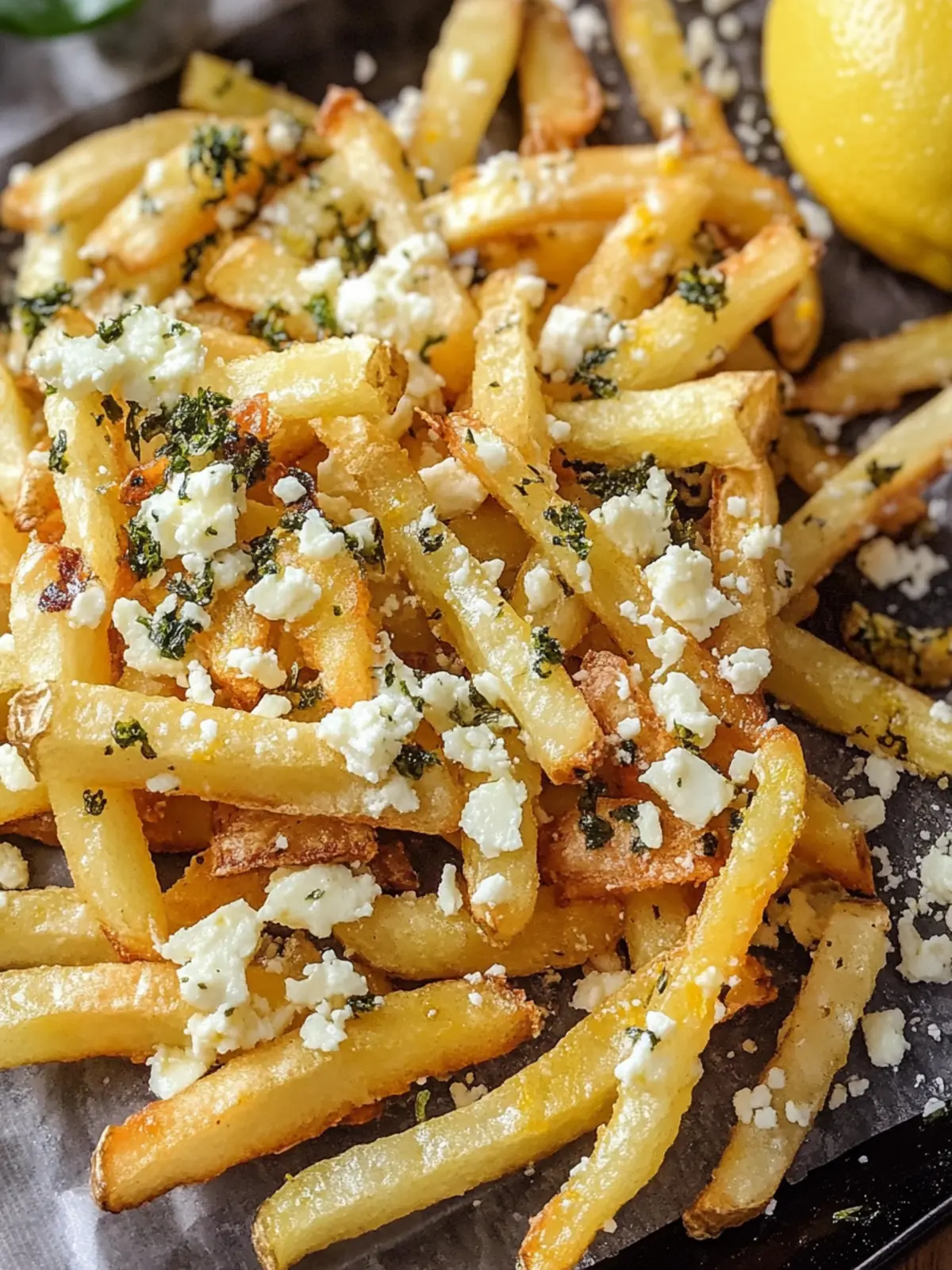 Savor These Greek Lemon Feta Fries for Ultimate Flavor Bliss 3 Greek Lemon Feta Fries