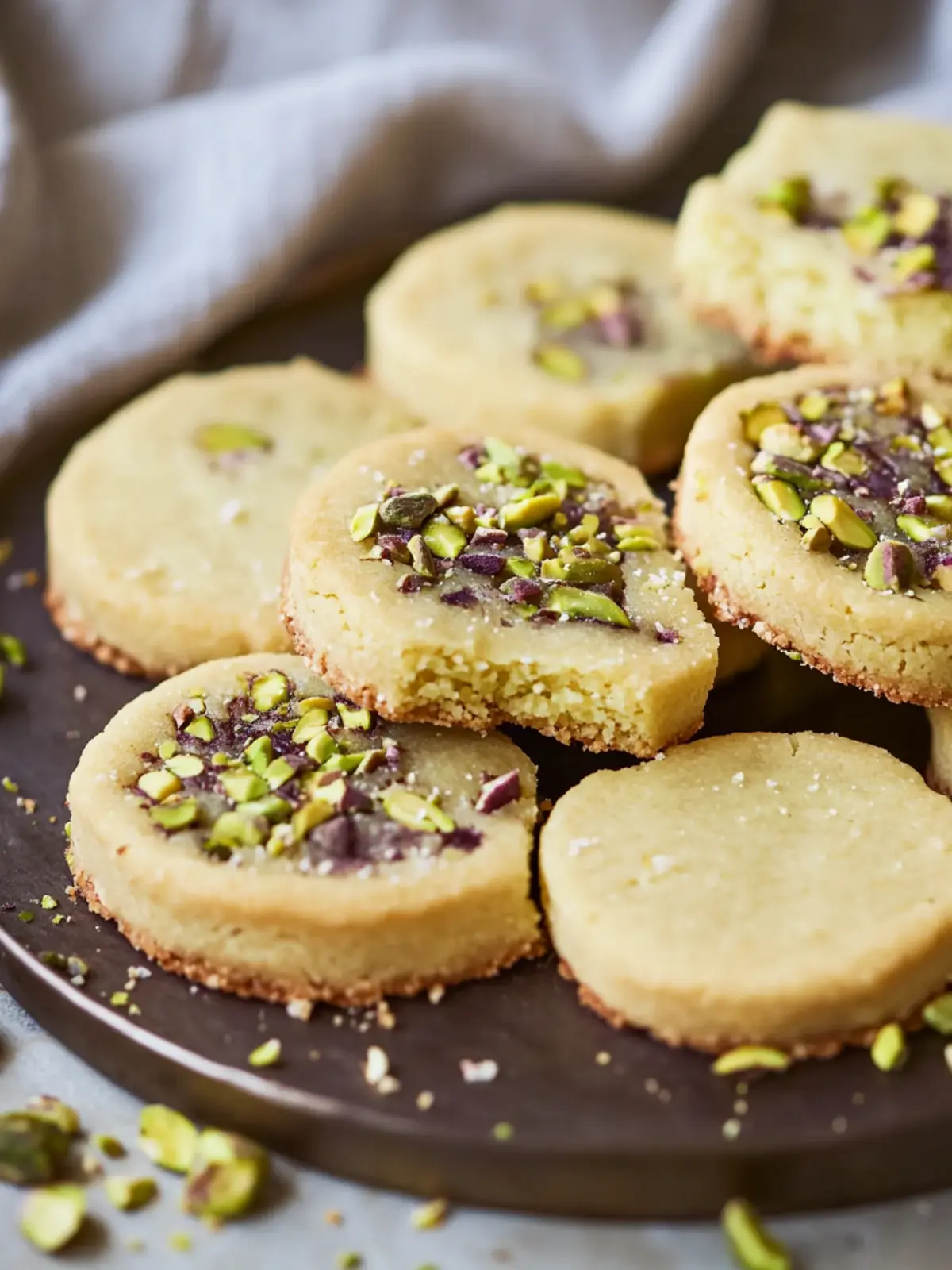 Pistachio Shortbread Cookies
