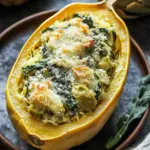 Delicious Spinach and Artichoke Stuffed Spaghetti Squash Joy 6 Spinach and Artichoke Stuffed Spaghetti Squash