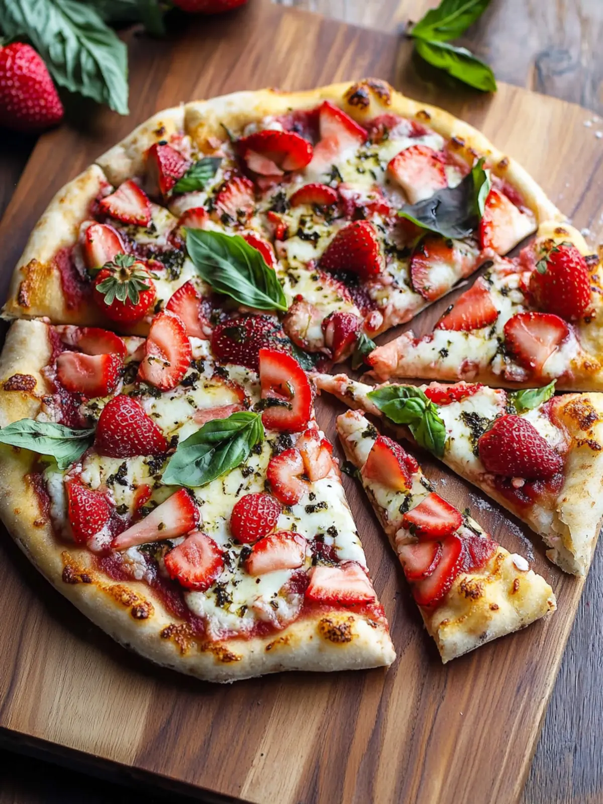 Sweet Strawberry Pizza with Fresh Mozzarella & Balsamic Drizzle 3 Strawberry Pizza