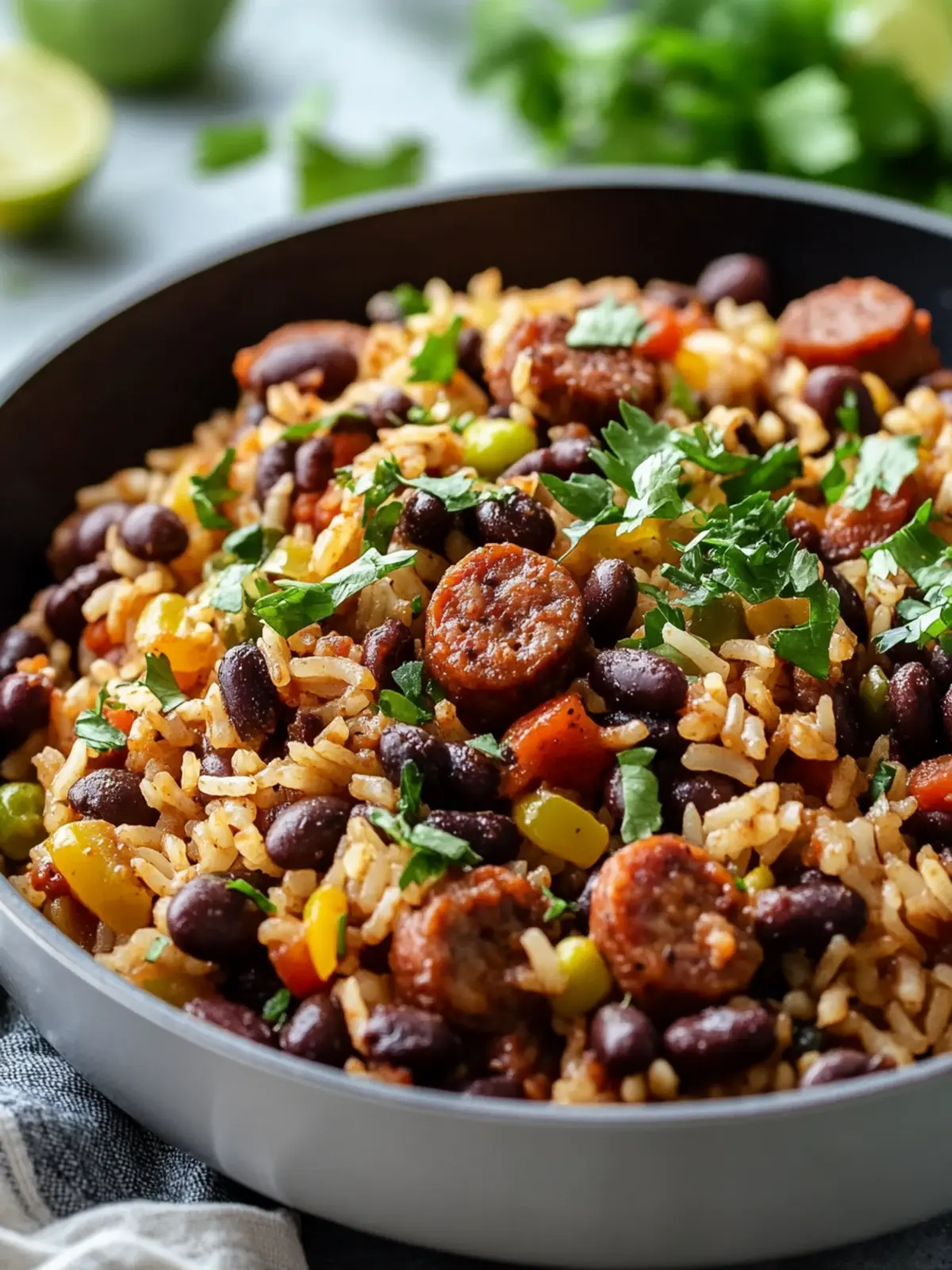 Savory Black Beans, Sausage and Rice Skillet in 30 Minutes 2 Black Beans, Sausage and Rice Skillet