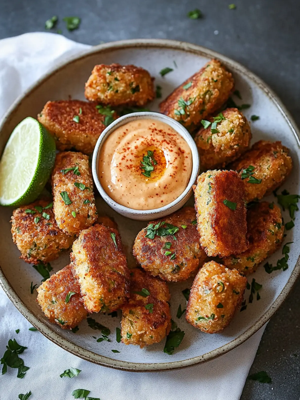 Chickpea Fritters with Garlic Smoked Paprika Aioli
