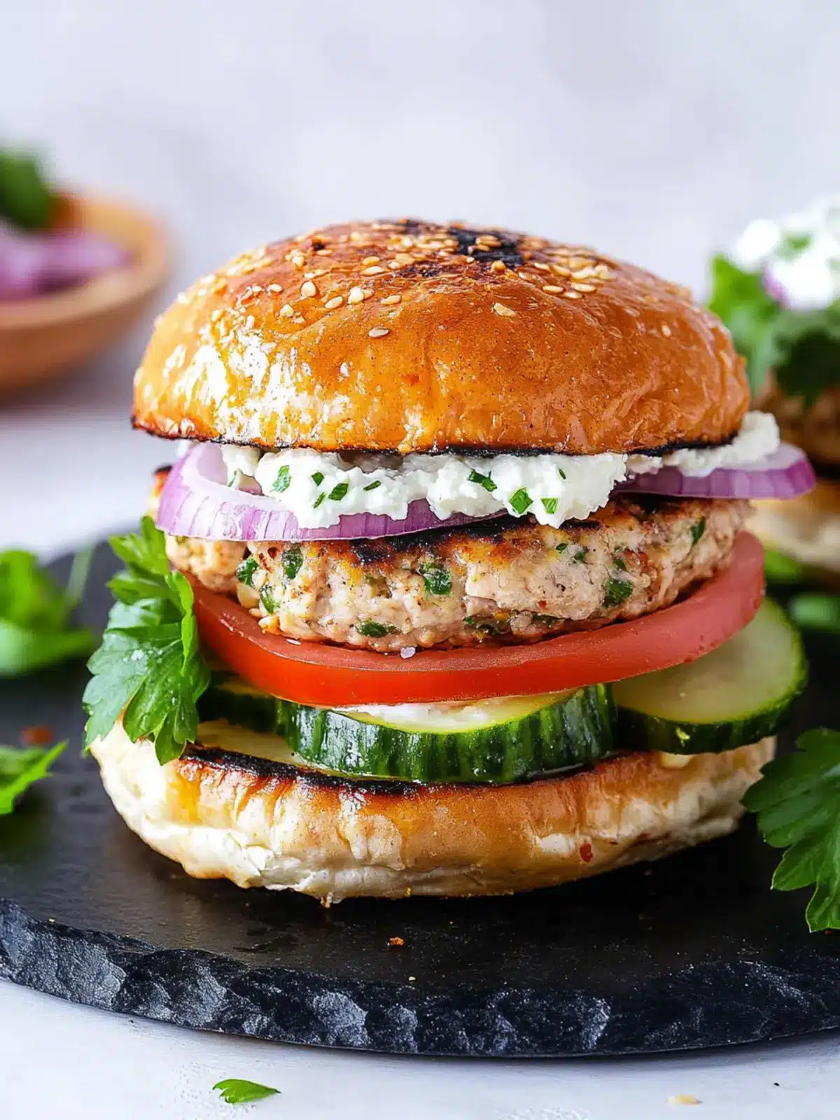 Greek Feta Turkey Burgers You’ll Crave Again and Again 2 Greek Feta Turkey Burgers