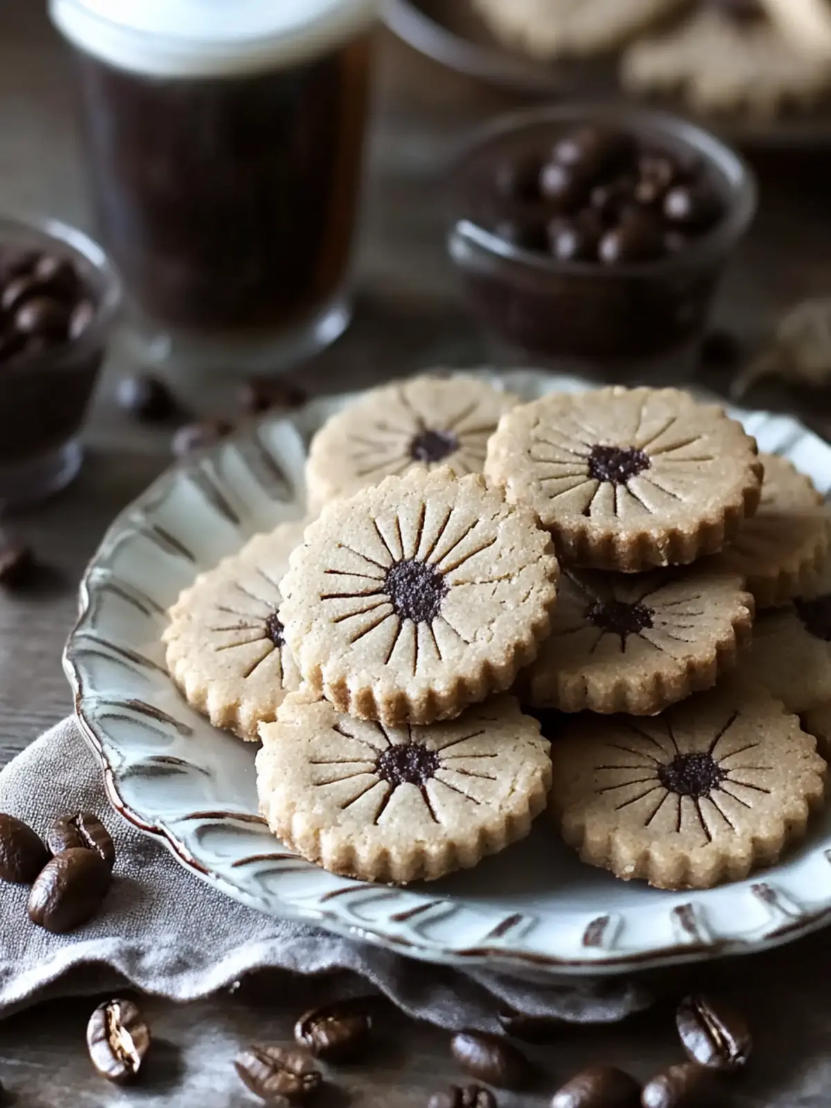 Espresso Shortbread Cookies