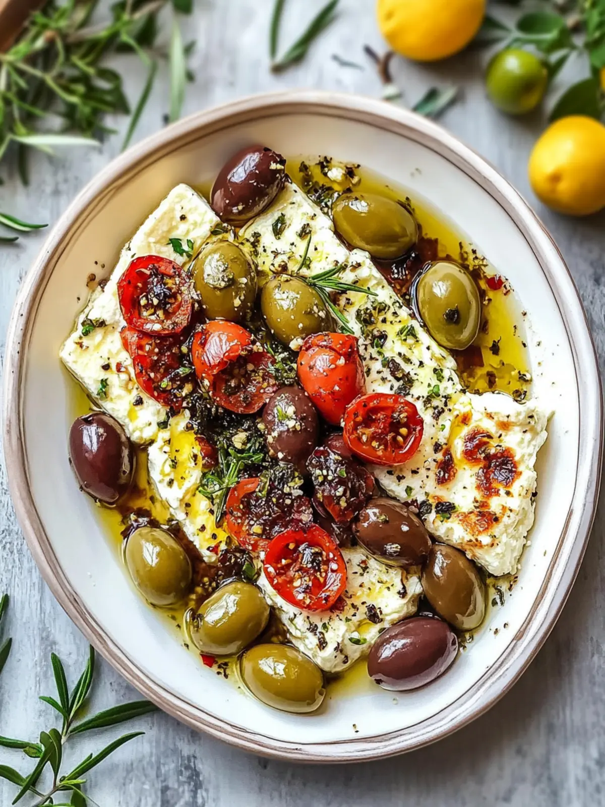 Baked Feta with Olives