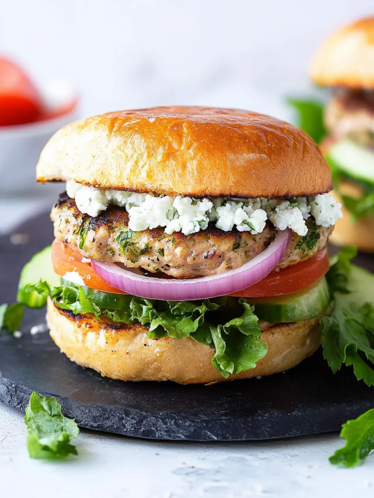 Greek Feta Turkey Burgers You’ll Crave Again and Again 3 Greek Feta Turkey Burgers