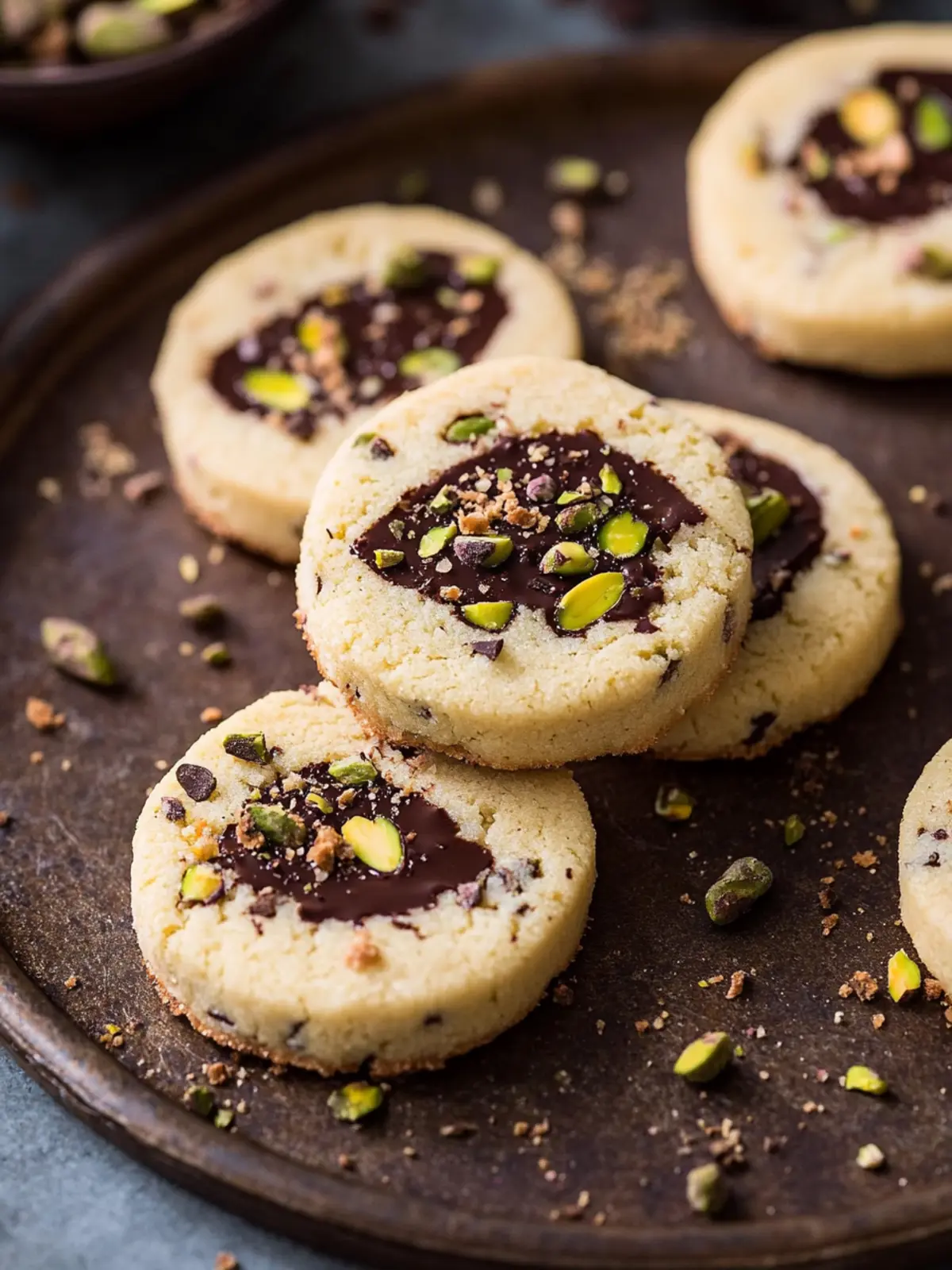 Decadent Dark Chocolate Pistachio Slice & Bake Cookies Delight 4 Dark Chocolate Pistachio Slice & Bake Cookies