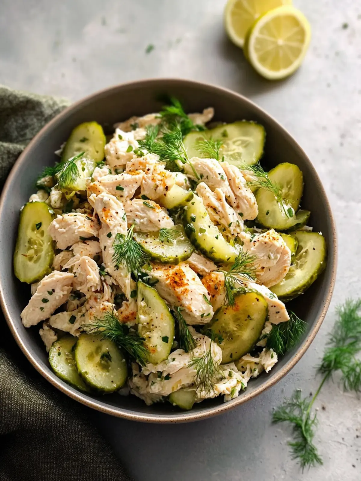 High-Protein Dill Pickle Chicken Salad