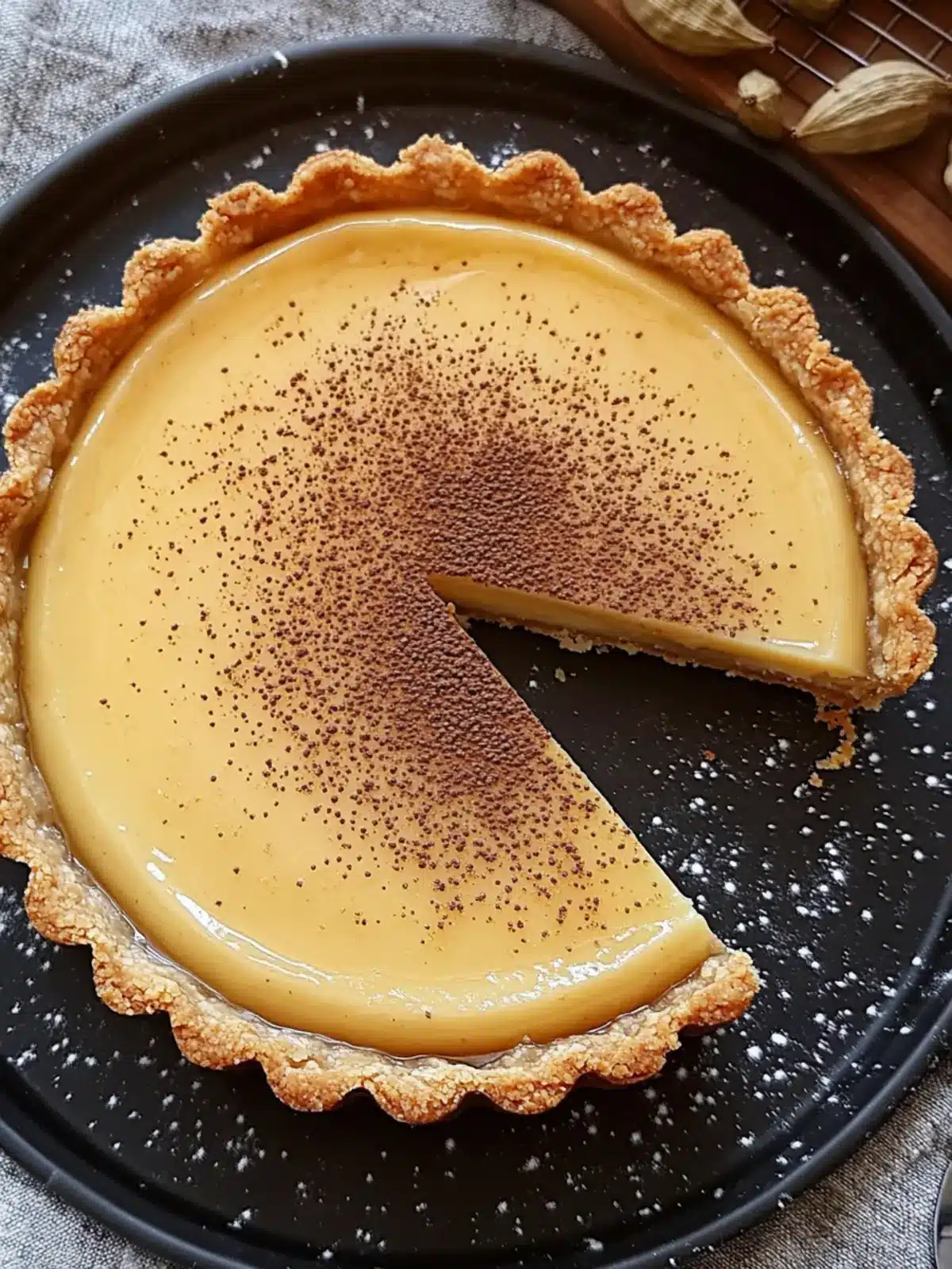 Vanilla Cardamom Custard Tart