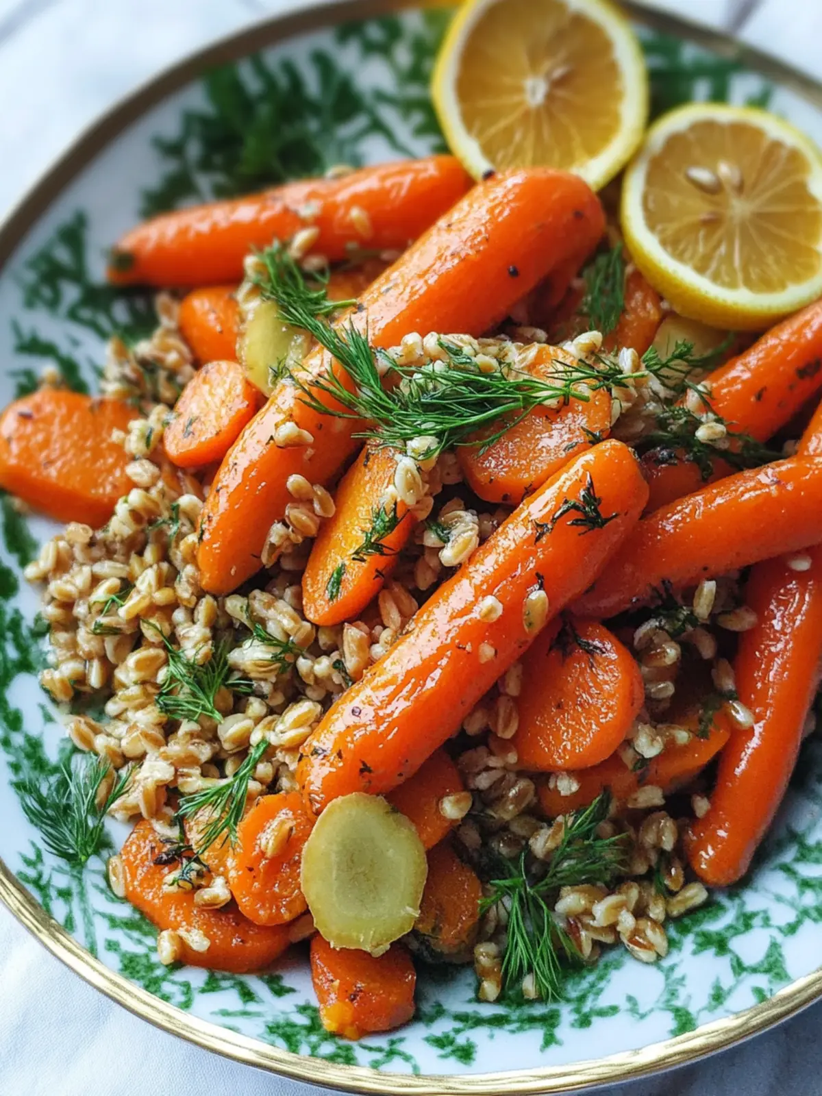 Roasted Carrots and Farro with Citrus, Ginger, and Dill Delight 4 Roasted Carrots and Farro with Citrus, Ginger and Dill