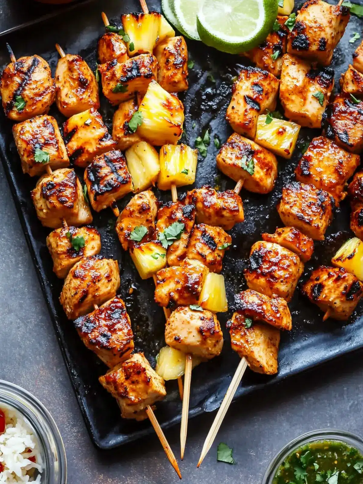 Sweet and Spicy Grilled Chicken and Pineapple Skewers Bliss 4 Sweet and Spicy Grilled Chicken and Pineapple Skewers