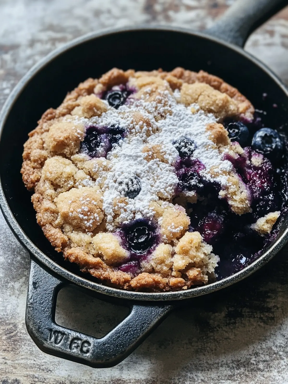 Brown Butter Blueberry Muffin Cookie Skillet for Cozy Sharing 2 Brown Butter Blueberry Muffin Cookie Skillet