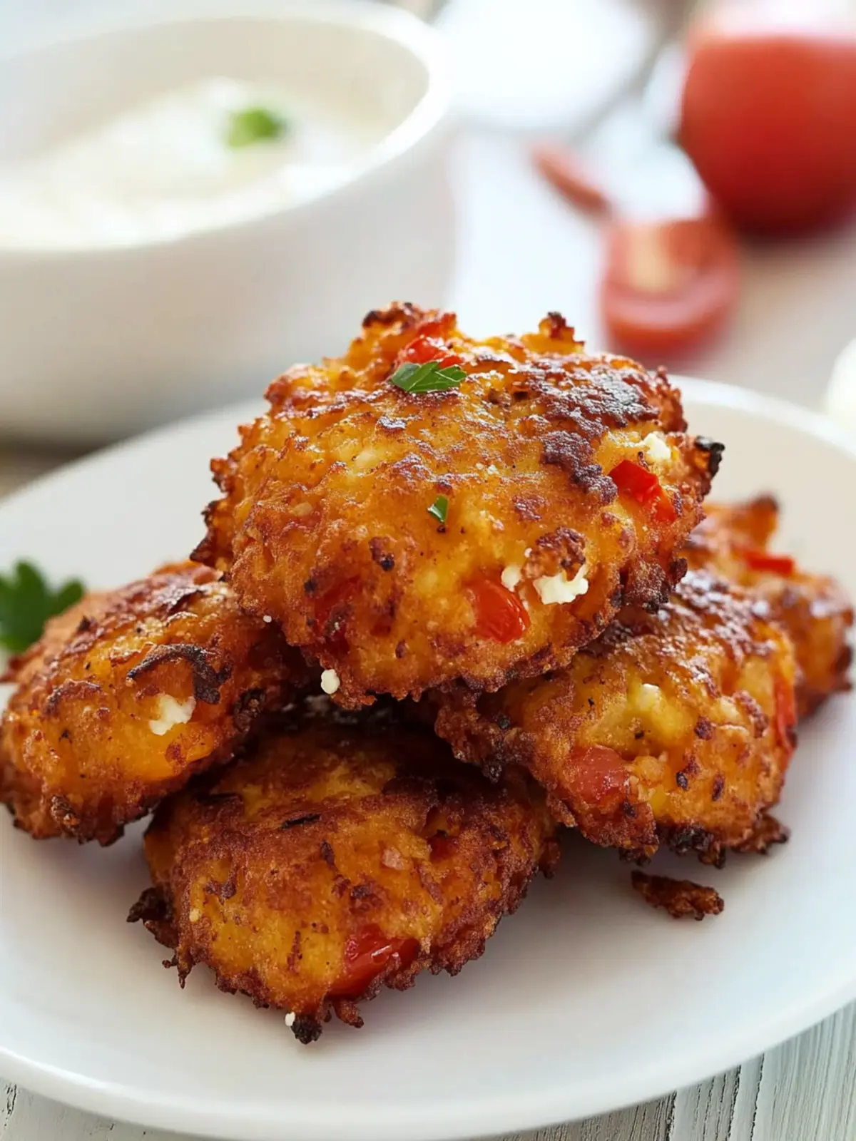 Delicious Greek Tomato and Feta Fritters for Summer Snacking 2 Greek Tomato and Feta Fritters