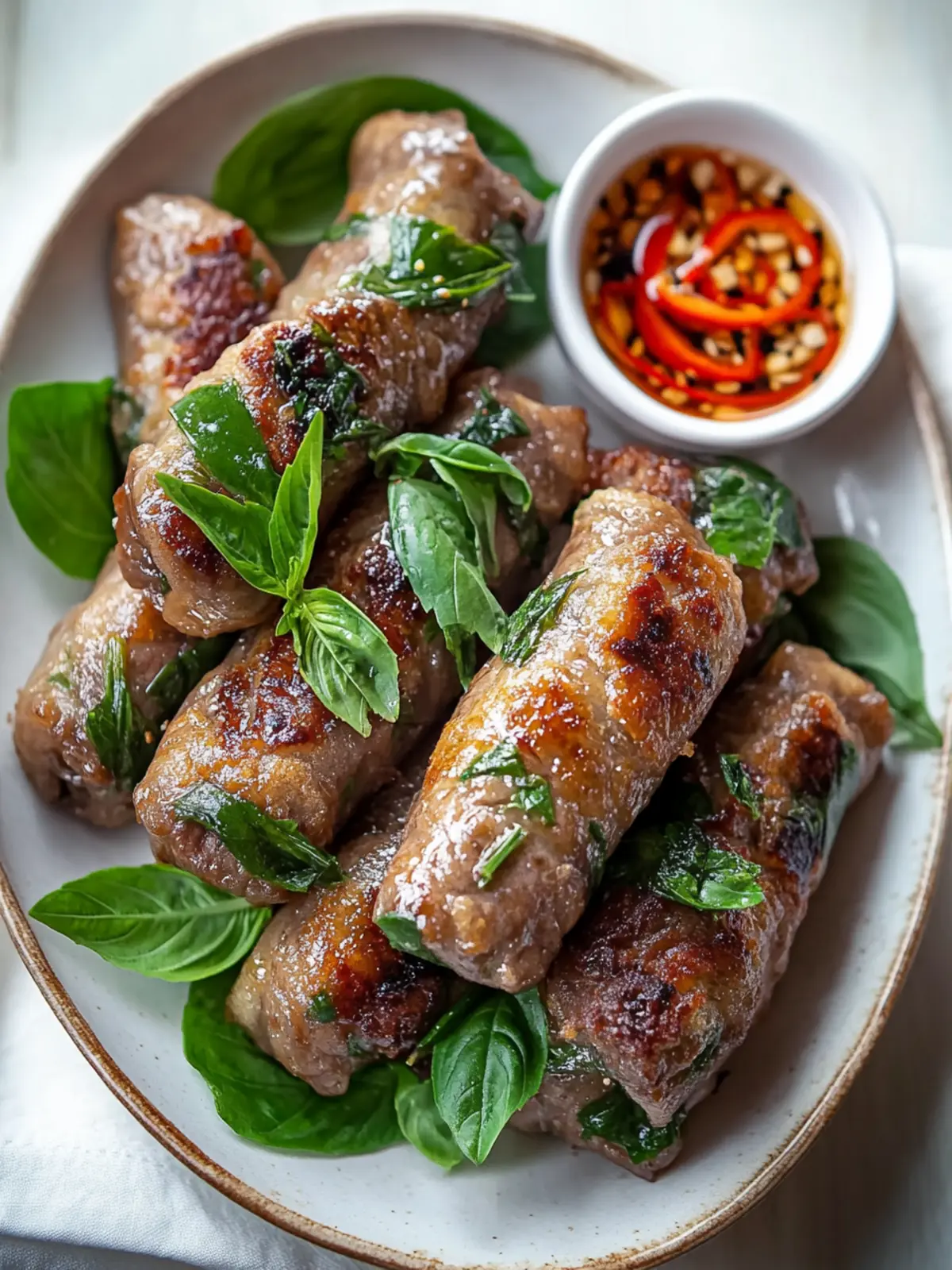 Golden Crispy Thai Basil Beef Rolls in Under 30 Minutes 4 Golden Crispy Thai Basil Beef Rolls