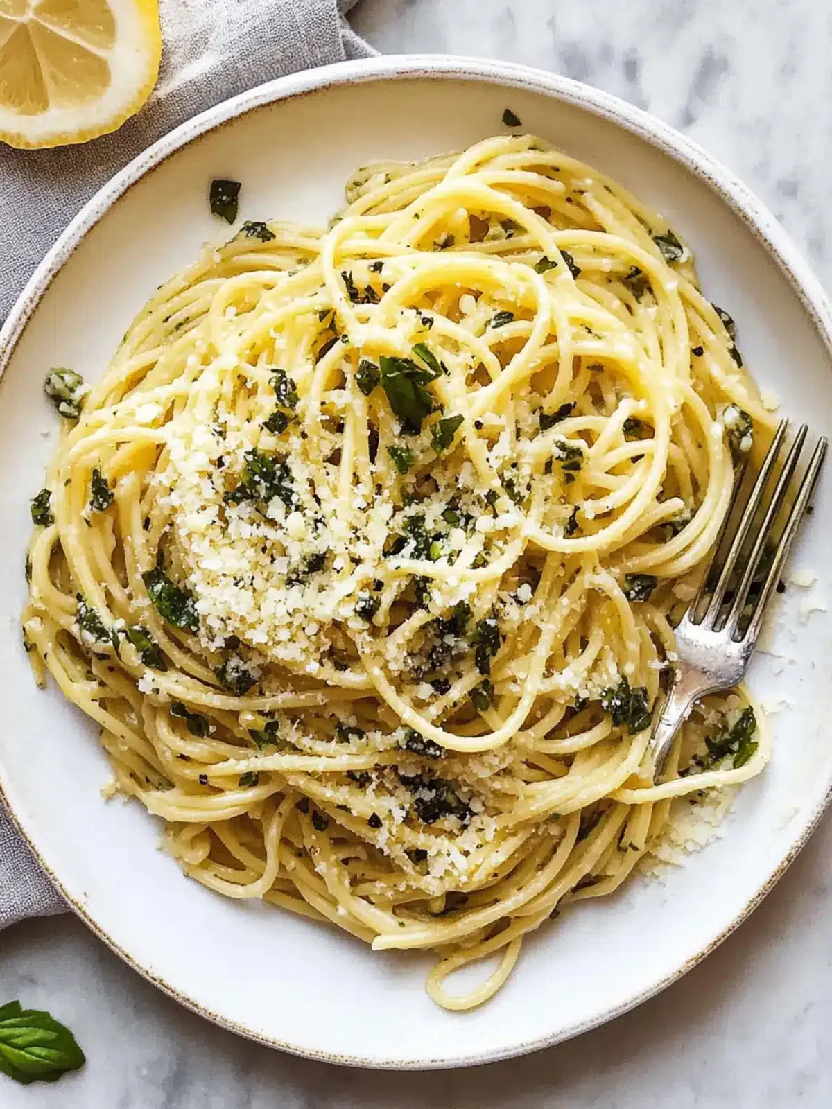 Easy 20 Minute Lemon Garlic Pasta