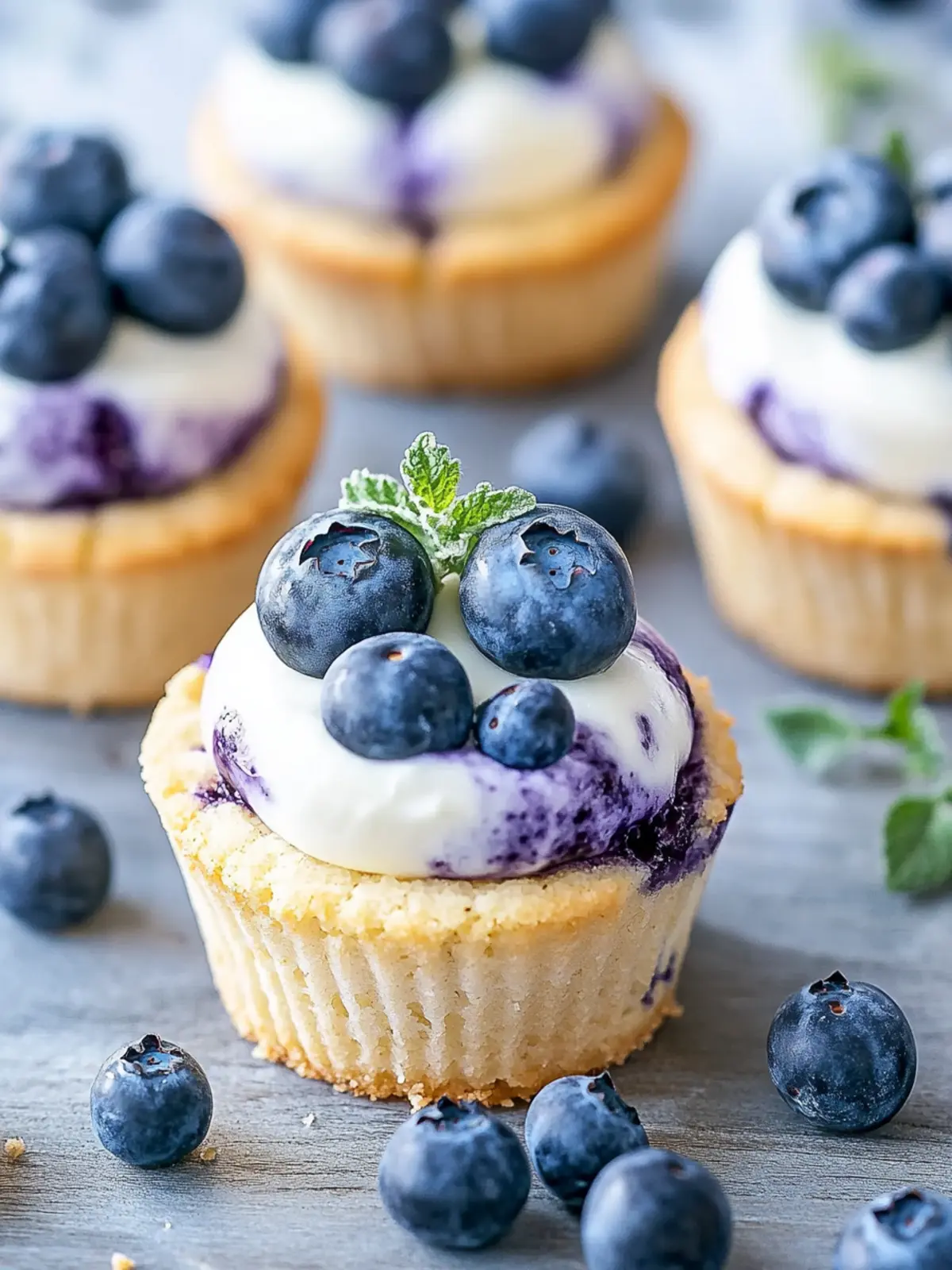Blueberry Cheesecake Cookie Cups Bliss – Perfect Summer Dessert 2 Blueberry Cheesecake Cookie Cups