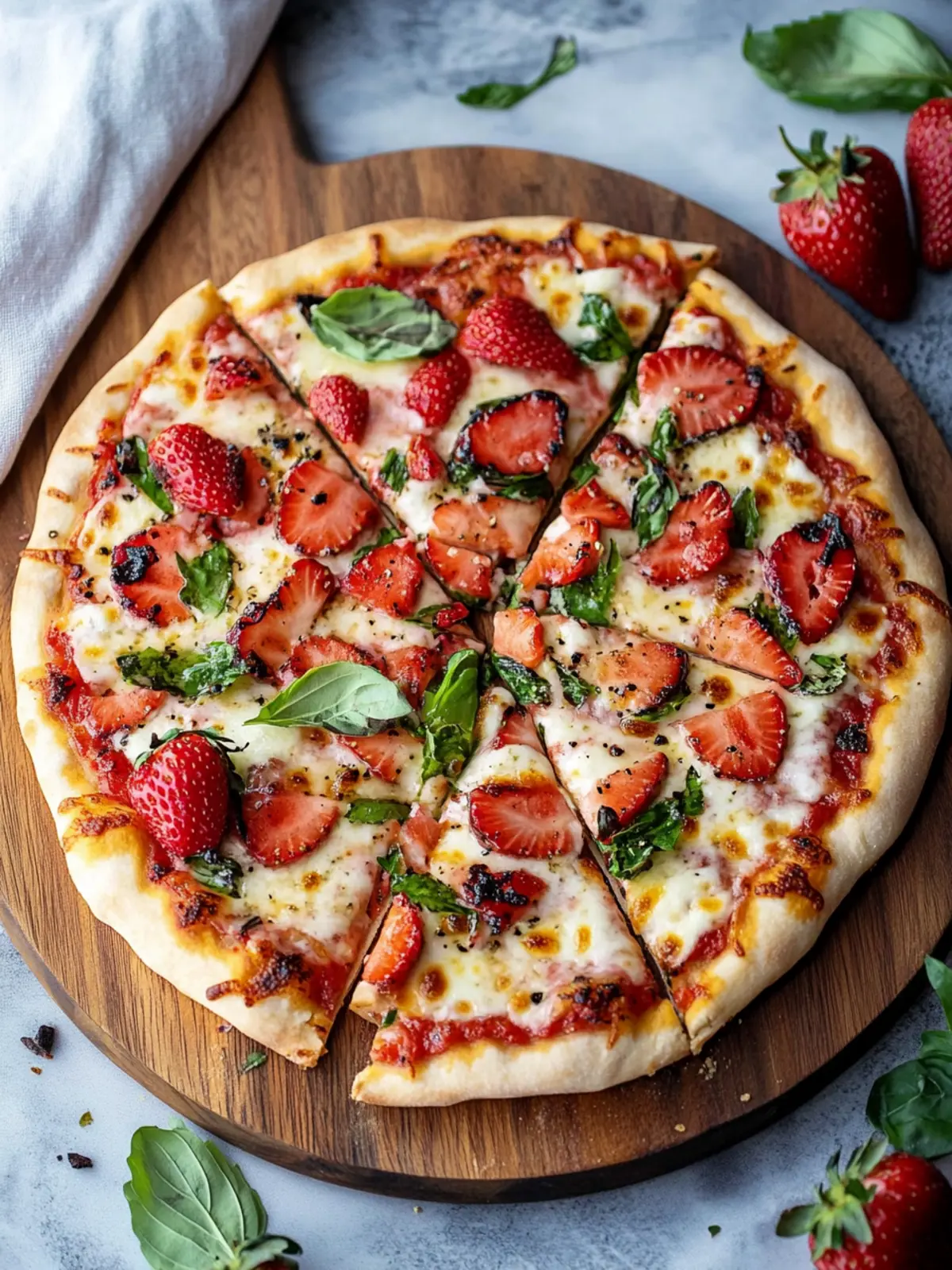 Sweet Strawberry Pizza with Fresh Mozzarella & Balsamic Drizzle 2 Strawberry Pizza