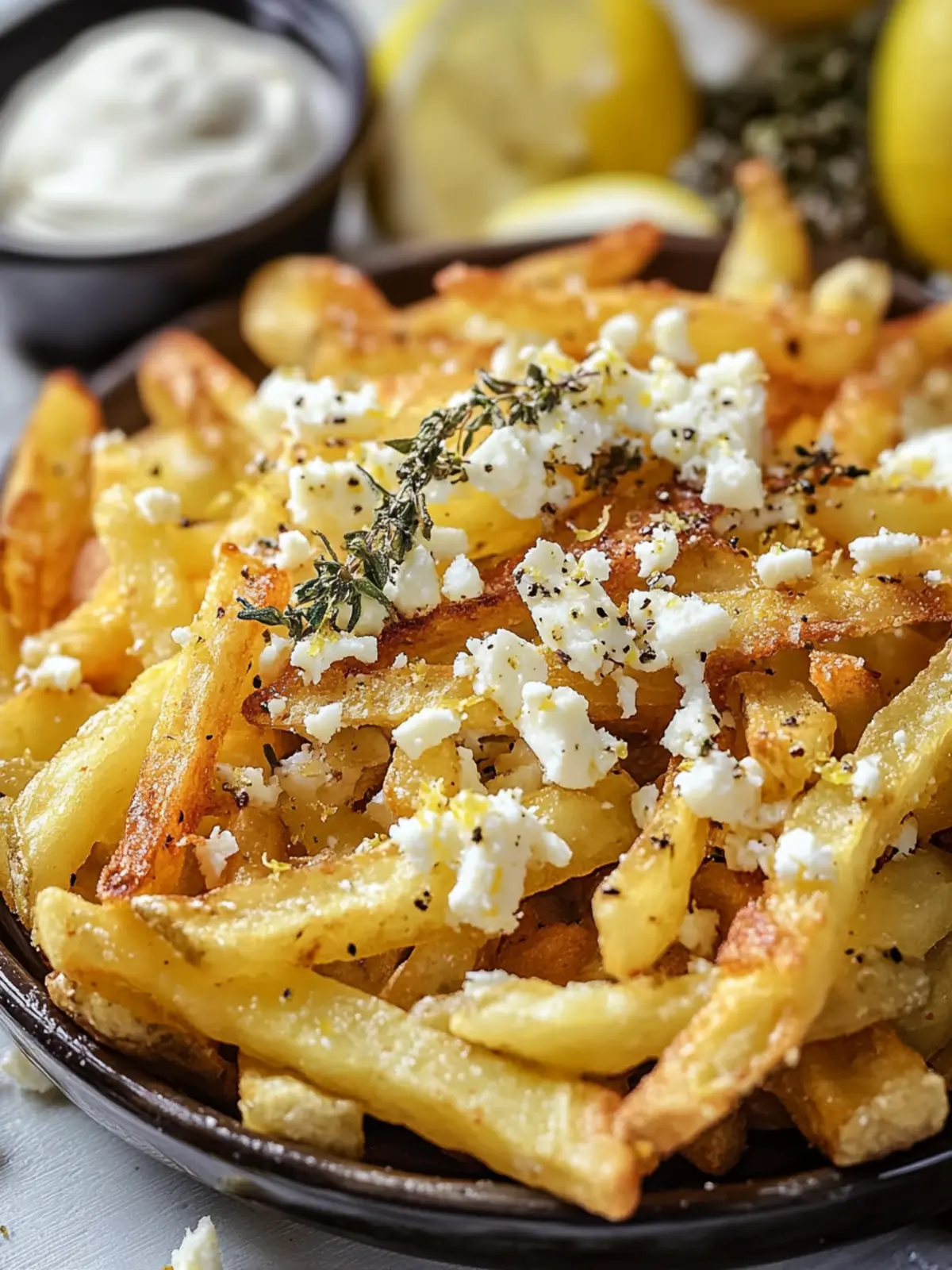 Greek Lemon Feta Fries