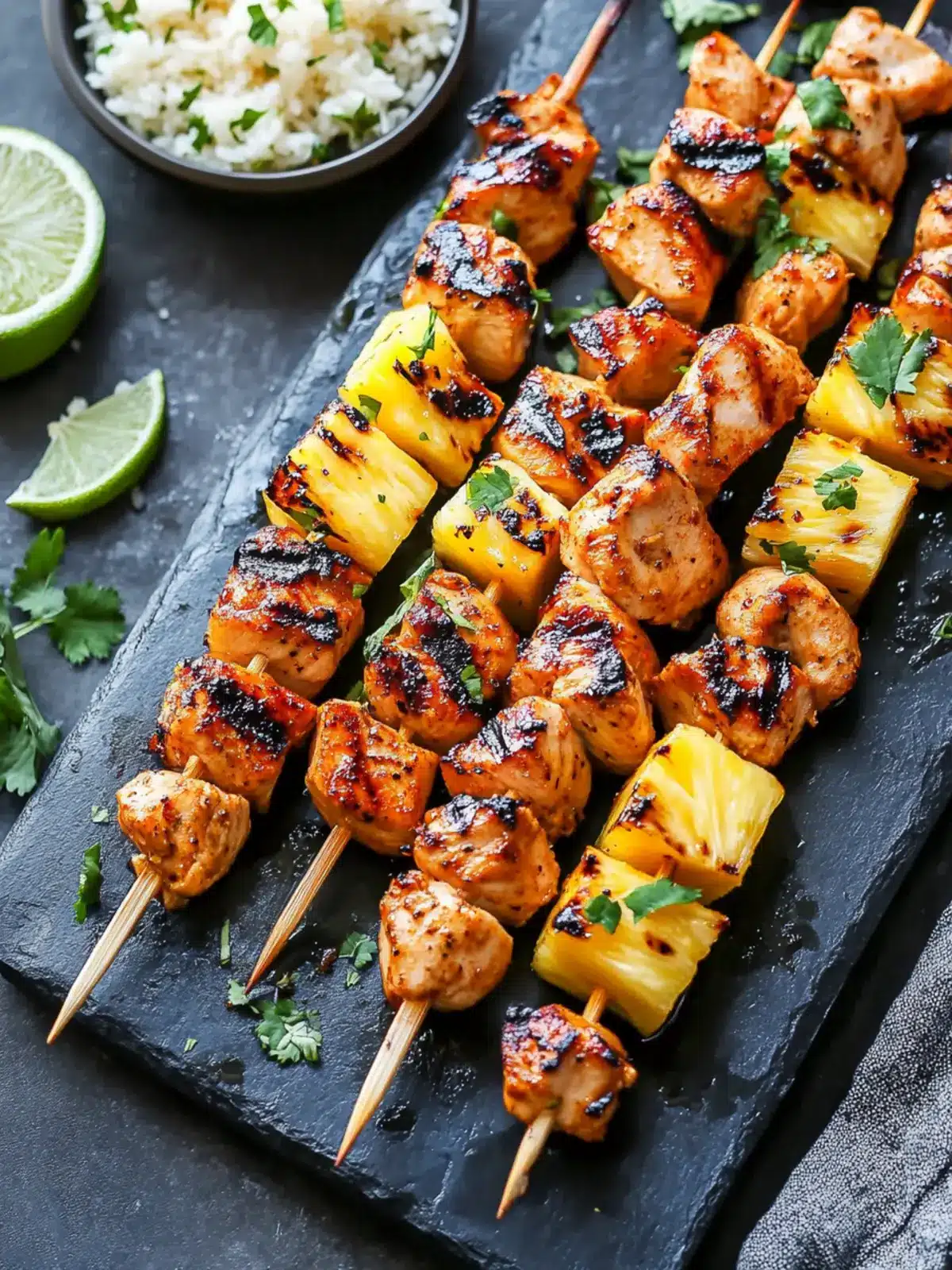 Sweet and Spicy Grilled Chicken and Pineapple Skewers Bliss 2 Sweet and Spicy Grilled Chicken and Pineapple Skewers