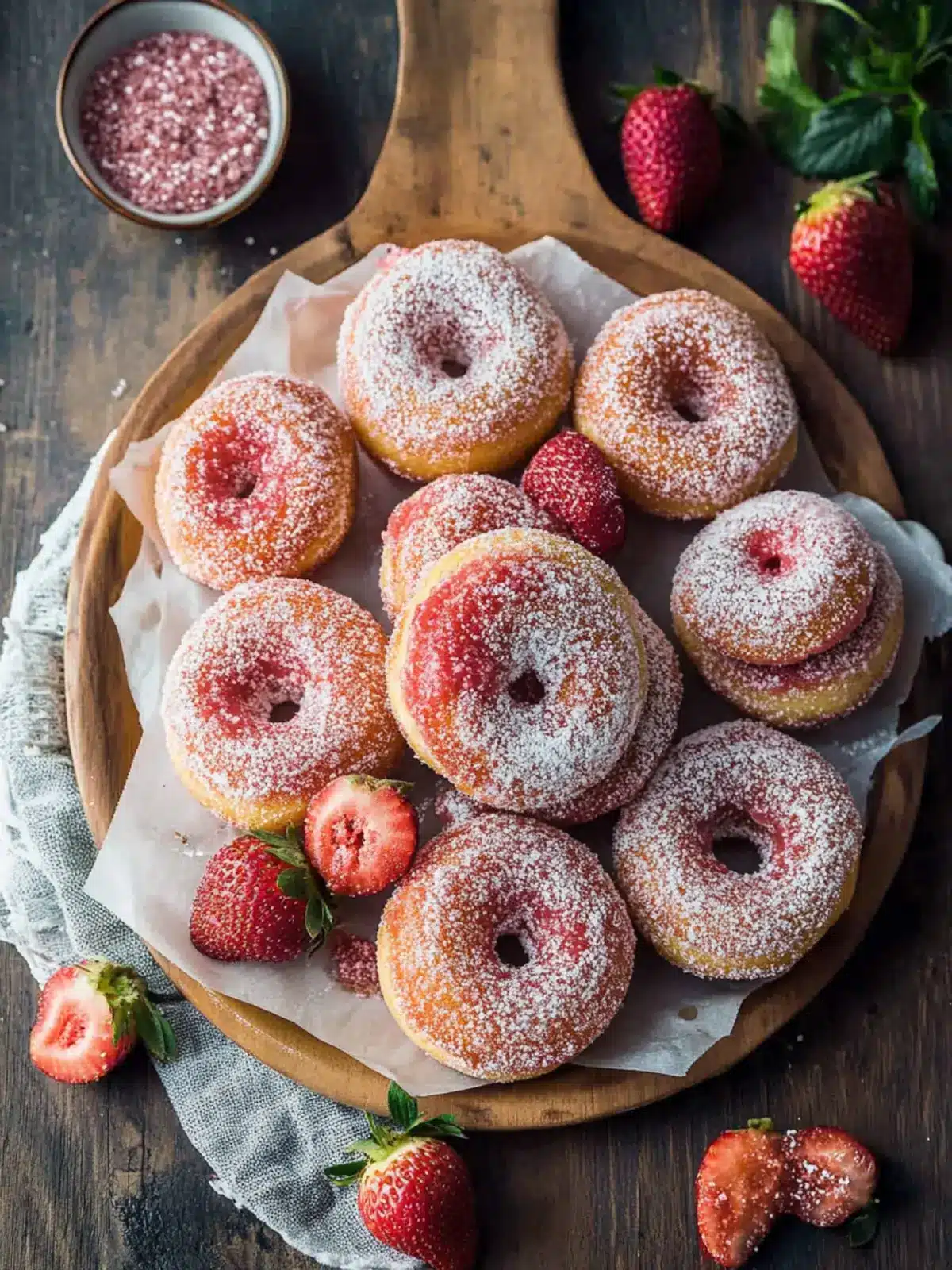 Strawberry Donut Rolls: Fluffy Brioche with Sweet Surprise 3 Strawberry Donut Rolls