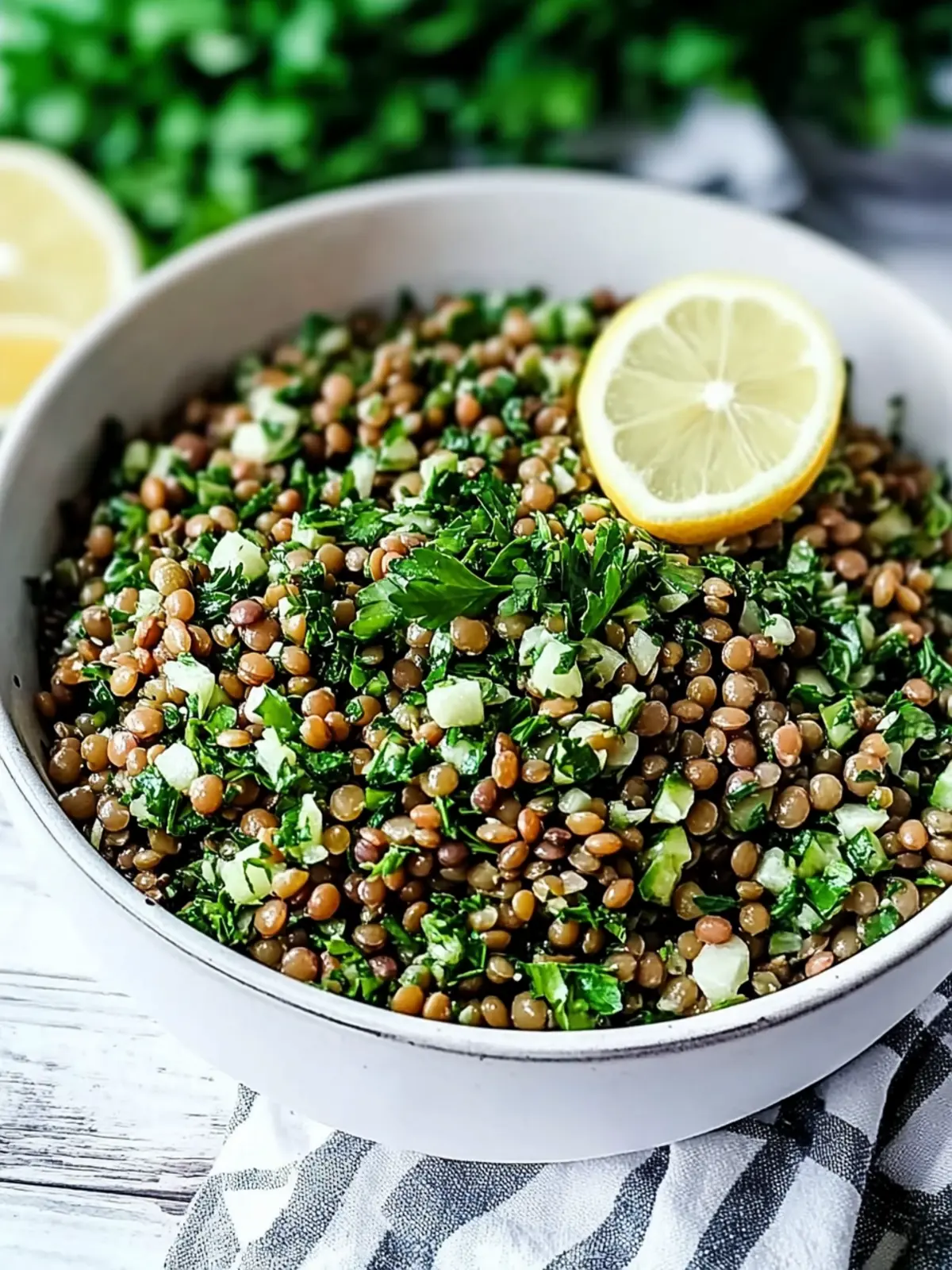 Lebanese Lentil Salad with Parsley and Lemon: A Flavorful Refresh 3 Lebanese Lentil Salad with Parsley and Lemon