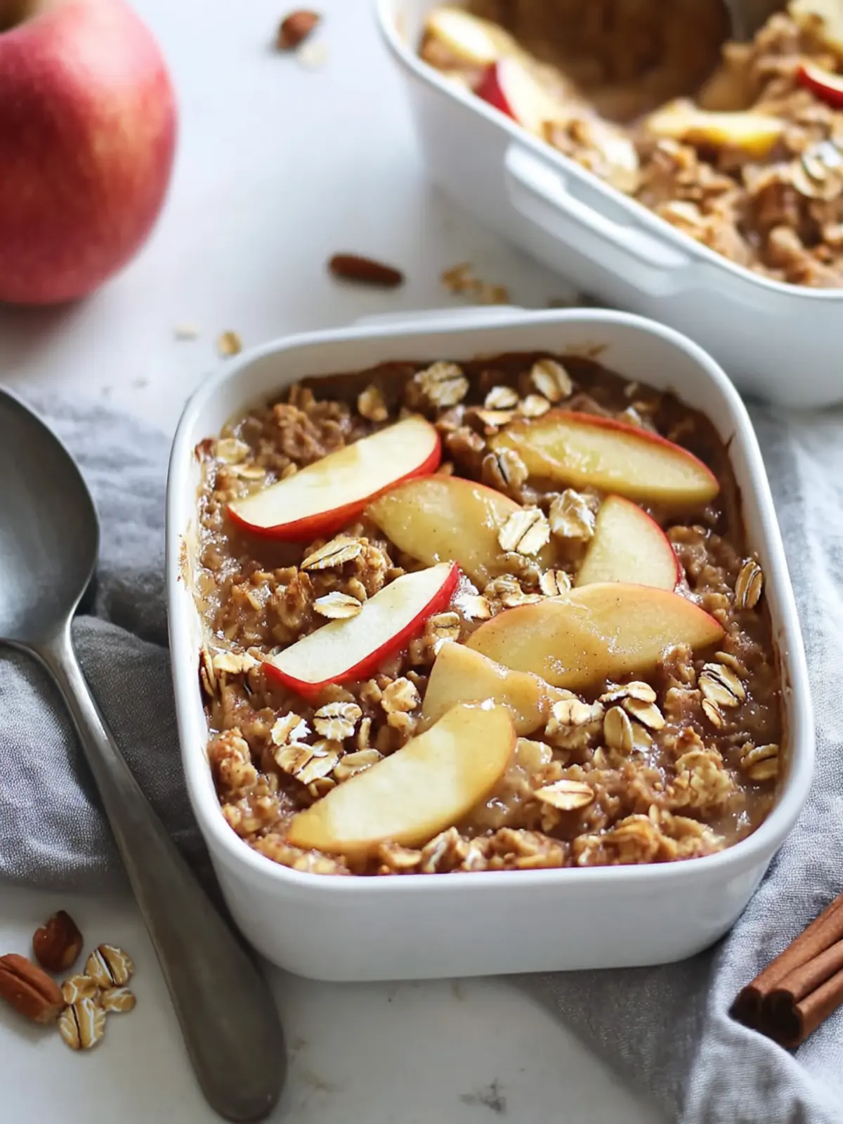 Creamy Apple Baked Oatmeal with Luscious Vegan Caramel Sauce 4 Creamy Apple Baked Oatmeal