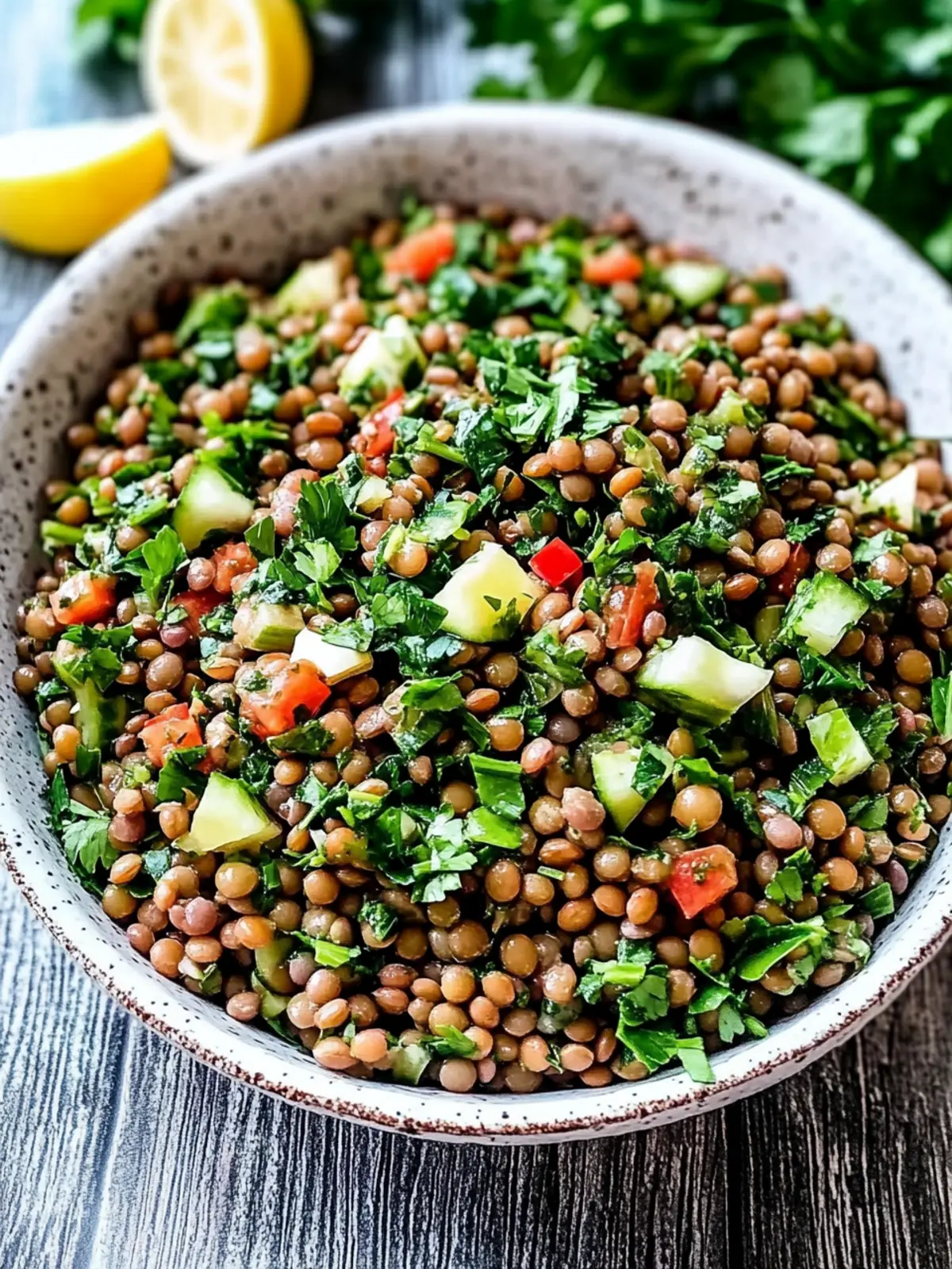Lebanese Lentil Salad with Parsley and Lemon: A Flavorful Refresh 2 Lebanese Lentil Salad with Parsley and Lemon