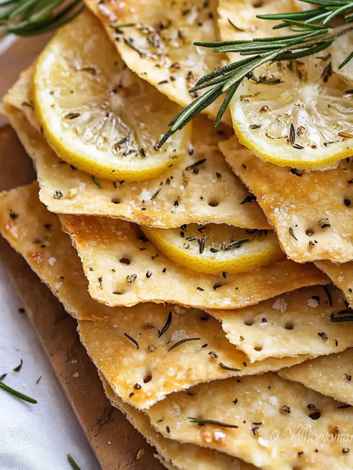 Lemon Rosemary Flatbread Crackers That Wow Your Taste Buds 2 Lemon Rosemary Flatbread Crackers