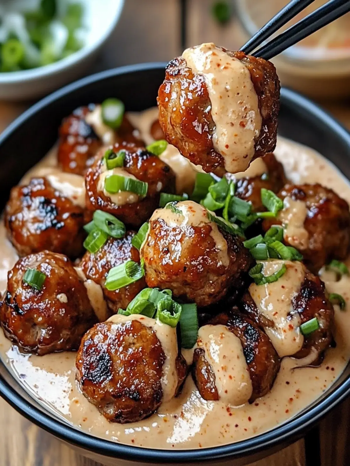 Korean BBQ Meatballs with Spicy Mayo Dip for Flavor Lovers 2 Korean BBQ Meatballs with Spicy Mayo Dip