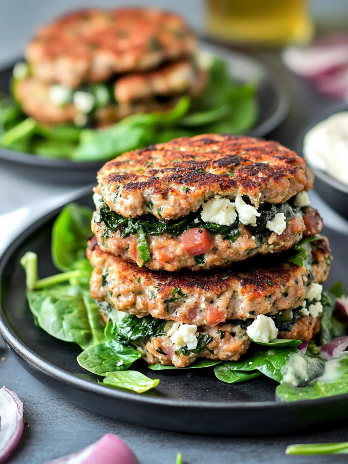 Keto Spinach Feta Turkey Burgers That Will Wow Your Tastebuds 3 Keto Spinach Feta Turkey Burgers