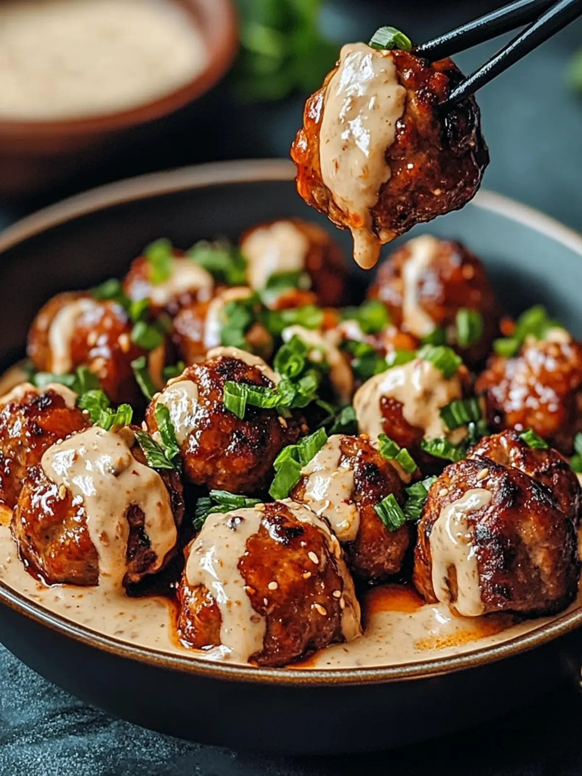 Korean BBQ Meatballs with Spicy Mayo Dip for Flavor Lovers 4 Korean BBQ Meatballs with Spicy Mayo Dip