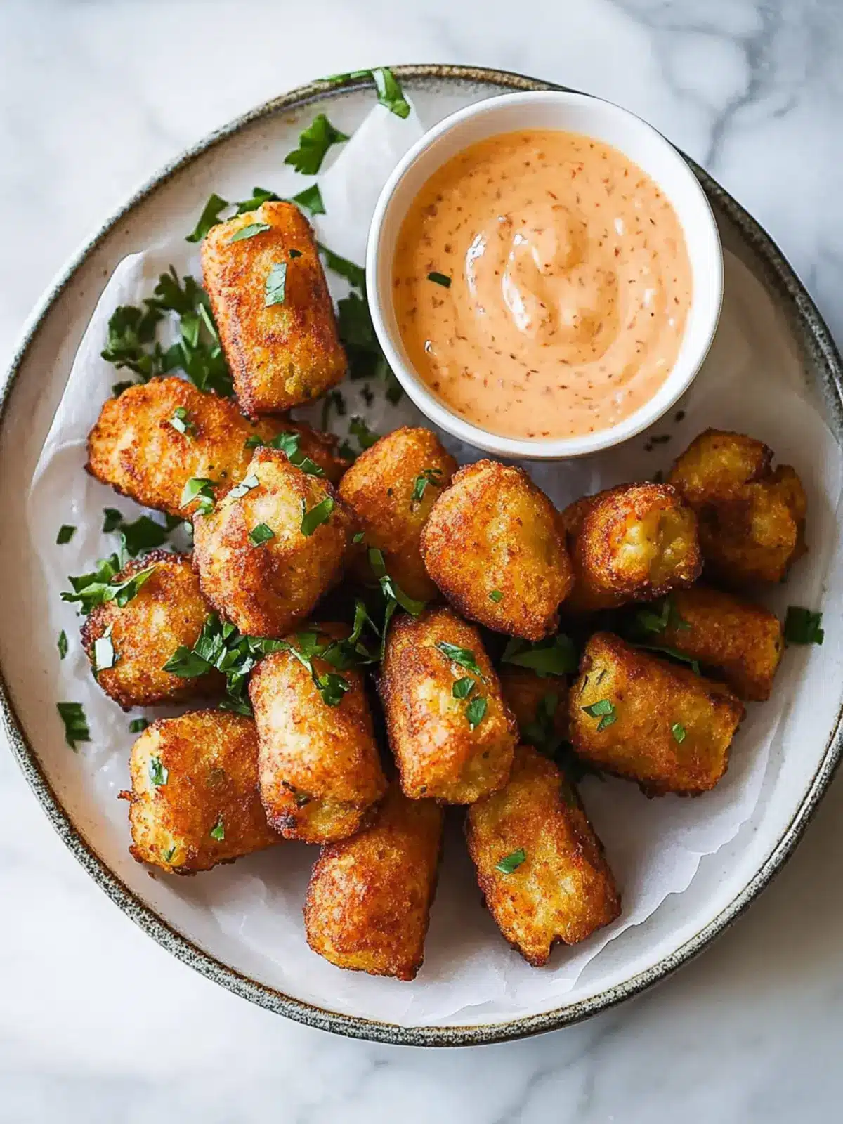 Crispy Chickpea Fritters with Smoky Garlic Aioli Delight 3 Chickpea Fritters with Garlic Smoked Paprika Aioli