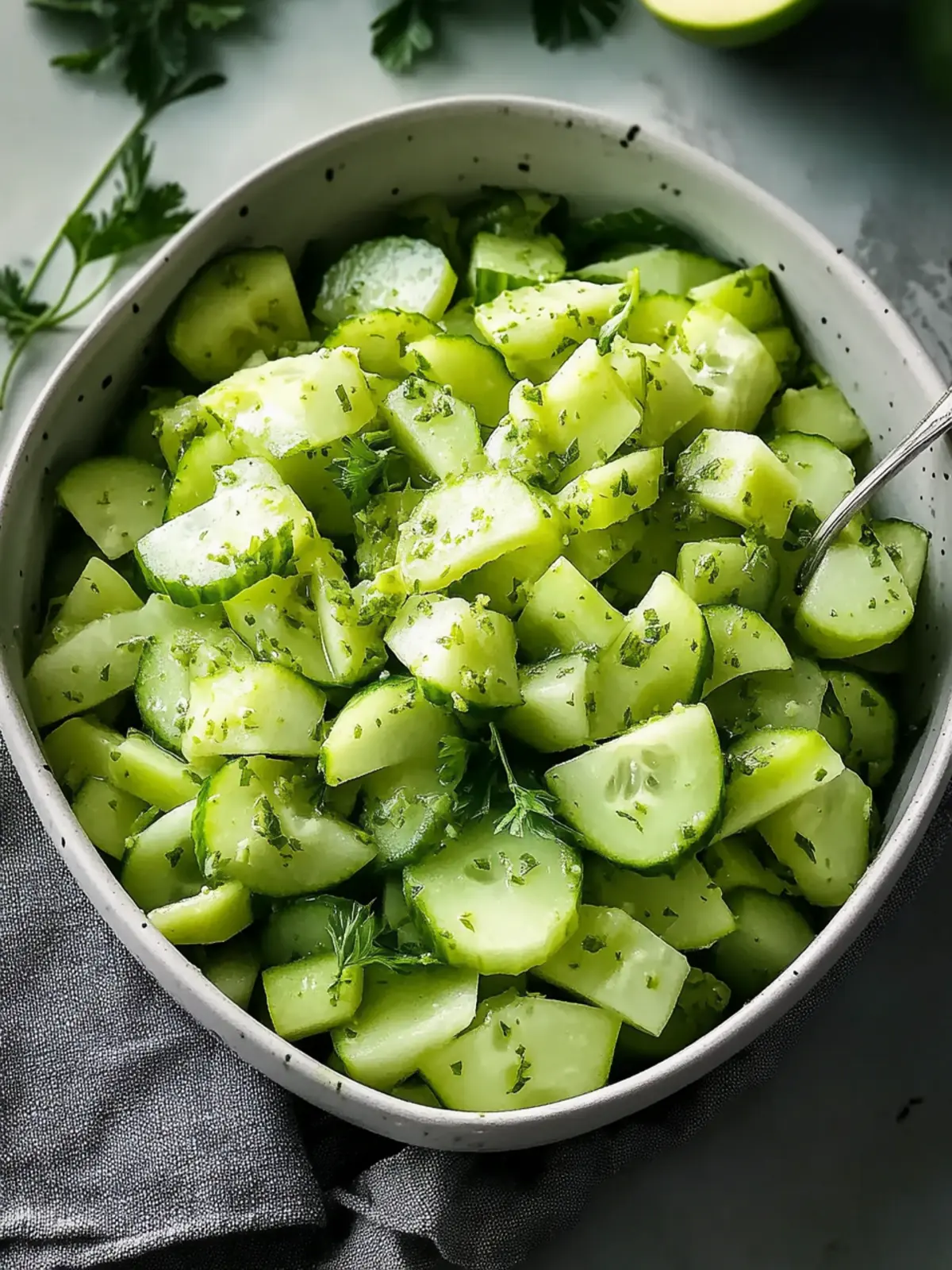 Crunchy Cucumber Celery Salad with Green Apple