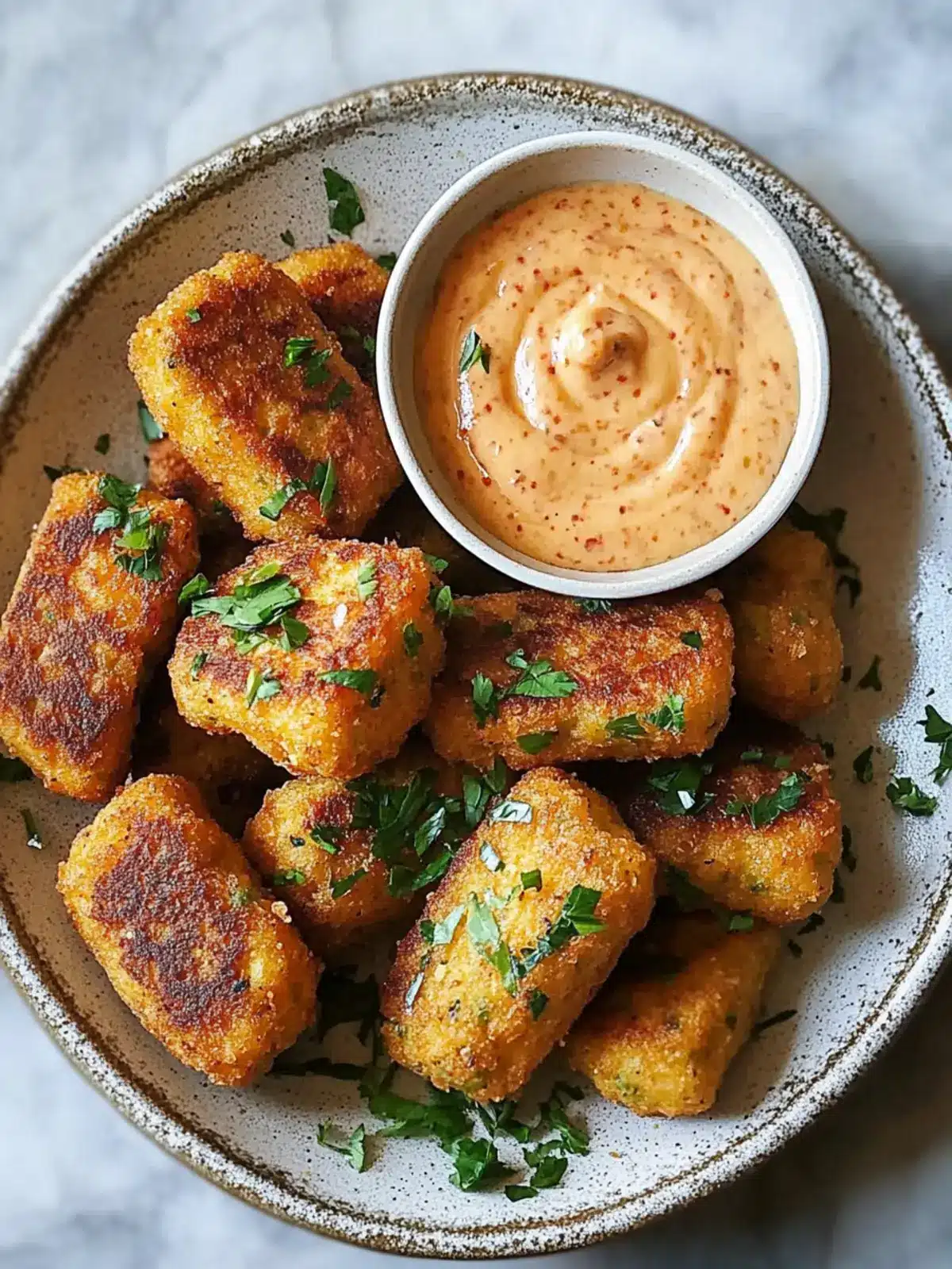 Crispy Chickpea Fritters with Smoky Garlic Aioli Delight 4 Chickpea Fritters with Garlic Smoked Paprika Aioli