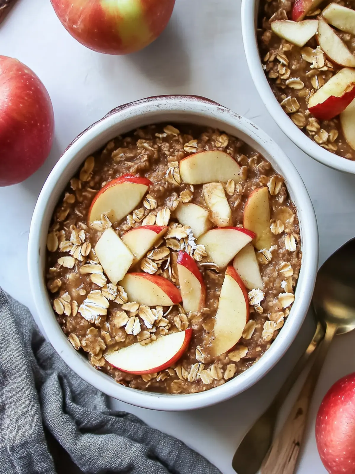 Creamy Apple Baked Oatmeal with Luscious Vegan Caramel Sauce 3 Creamy Apple Baked Oatmeal