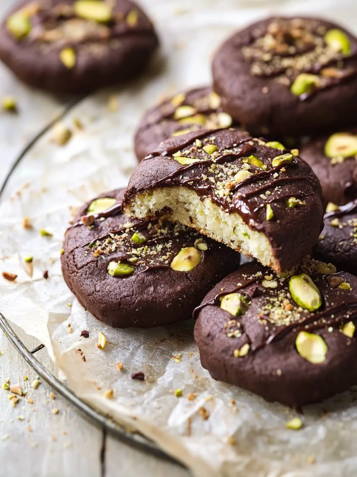 Decadent Dark Chocolate Pistachio Slice & Bake Cookies Delight 2 Dark Chocolate Pistachio Slice & Bake Cookies