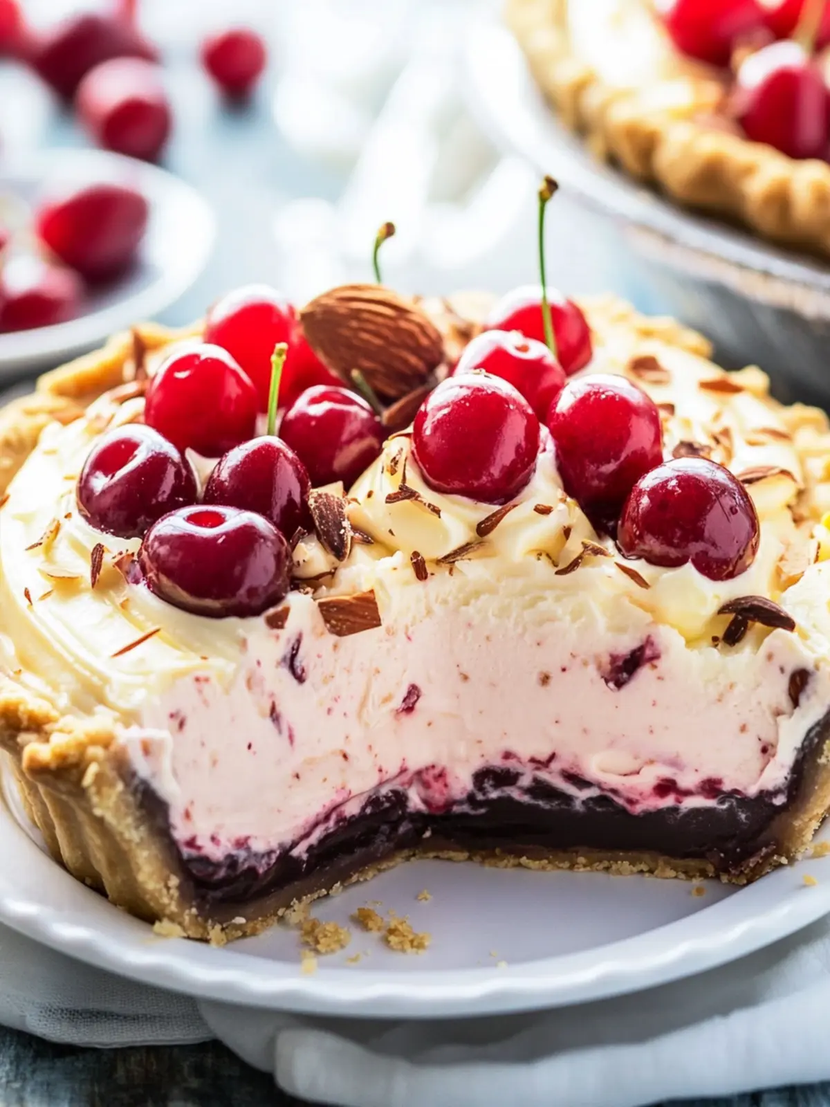 Delight in Cherry Almond Mousse Pie: A Blissful Treat 2 Cherry Almond Mousse Pie