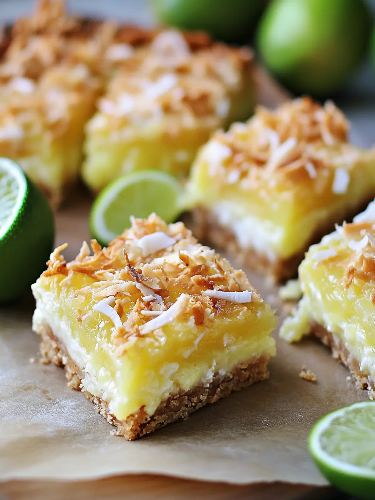 Indulge in Zesty Coconut Lime Bars for Summer Bliss 4 Coconut Lime Bars