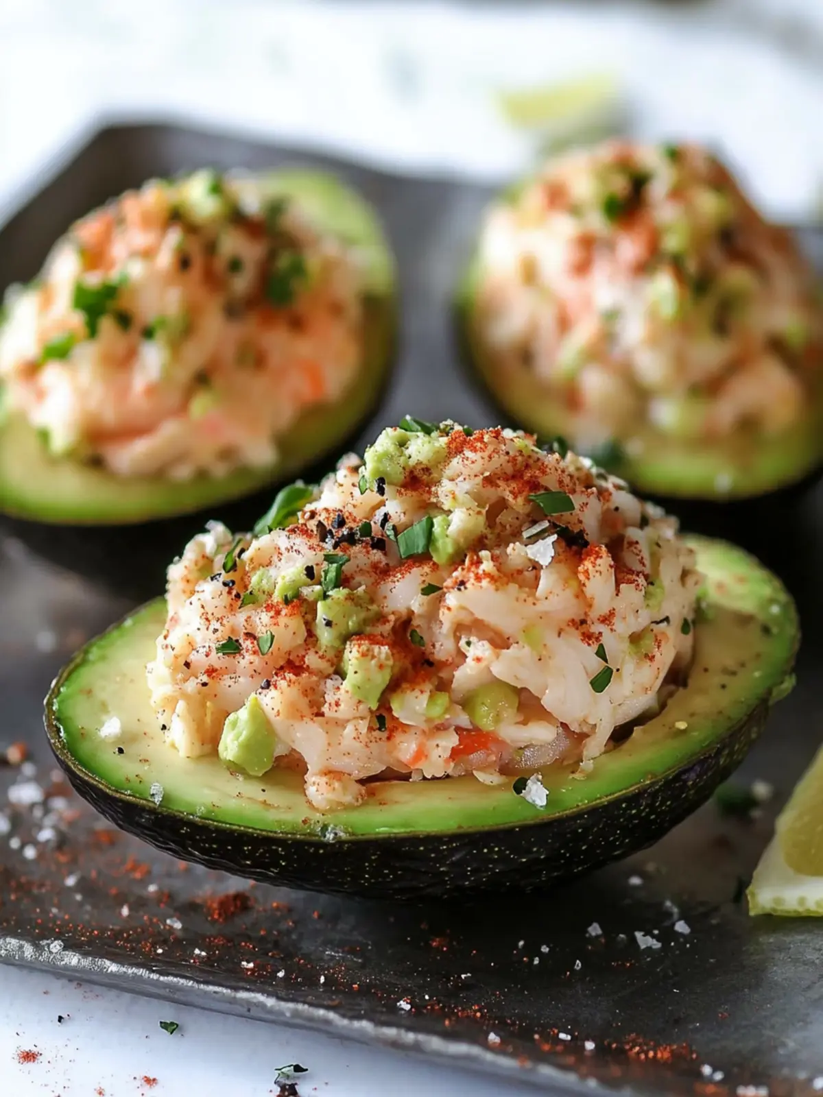 California Spicy Crab Stuffed Avocado: Quick Keto Delight 2 California Spicy Crab Stuffed Avocado