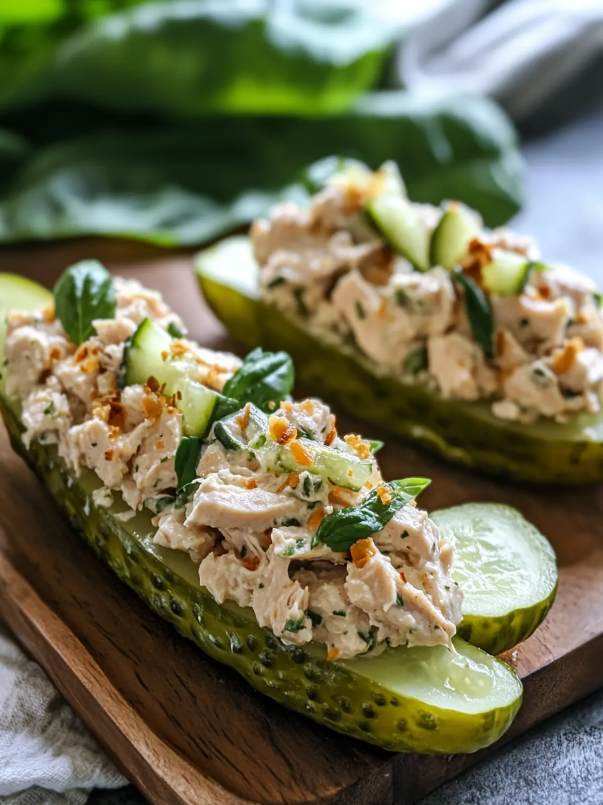 Tuna Salad Pickle Boats: Quick, Low-Carb Snack Delight 5 Tuna Salad Pickle Boats