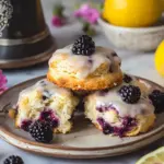 Blackberry Scones with Lemon Glaze for Brunch Bliss 44 Blackberry Scones with Lemon Glaze