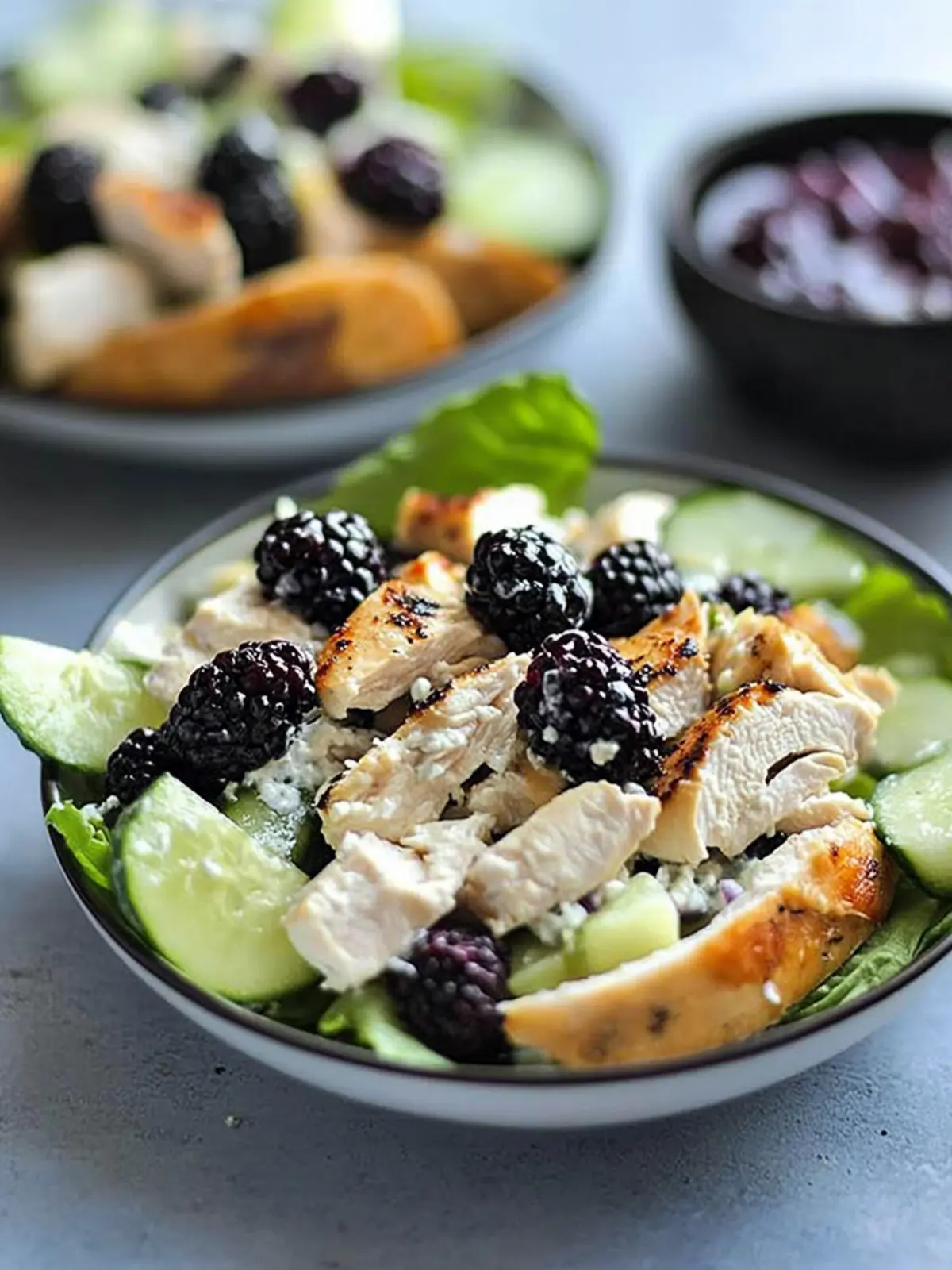Low Carb Blackberry Cottage Cheese Chicken Salad Delight 3 Low Carb Blackberry Cottage Cheese Chicken Salad
