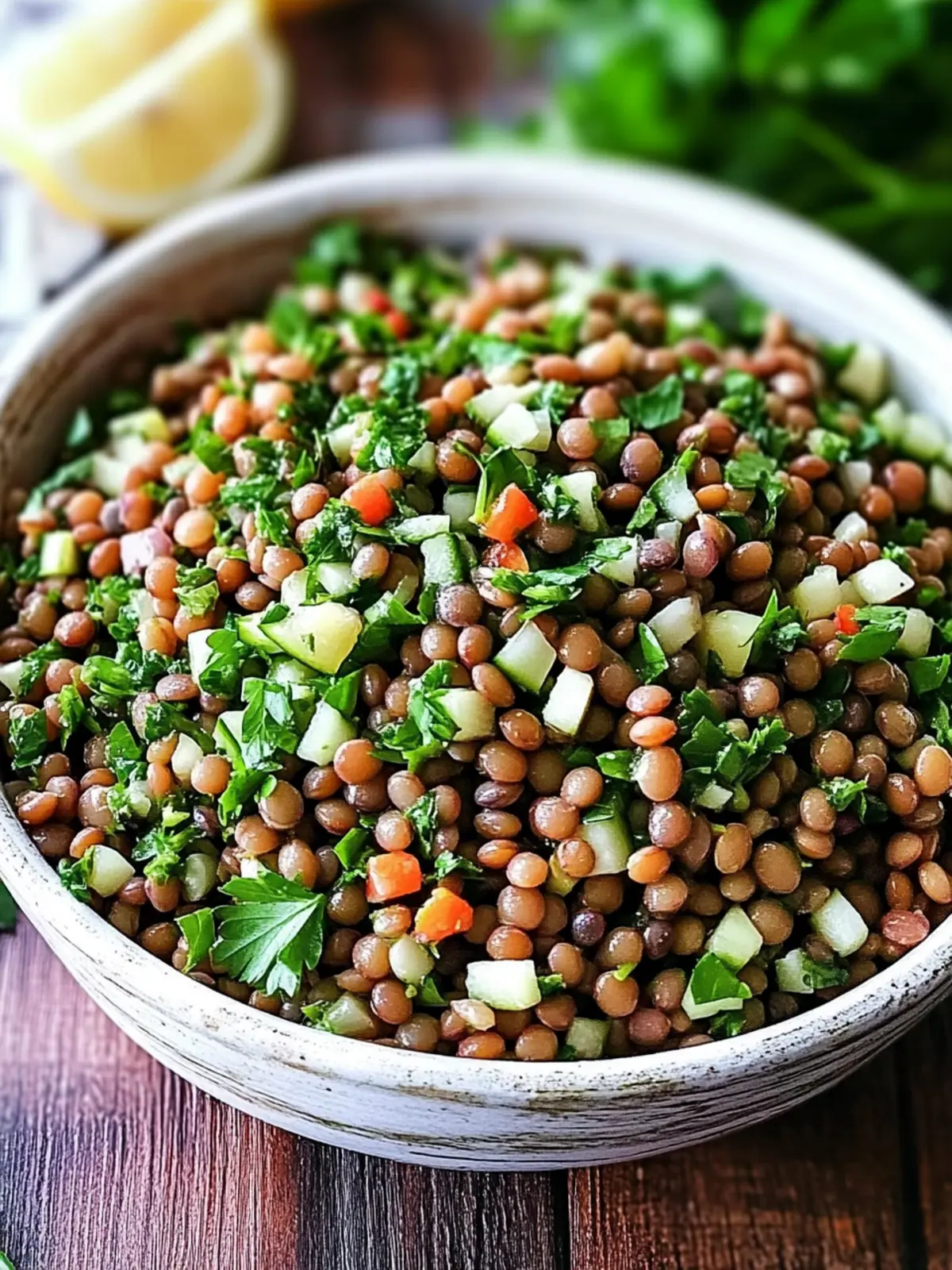 Lebanese Lentil Salad with Parsley and Lemon: A Flavorful Refresh 4 Lebanese Lentil Salad with Parsley and Lemon
