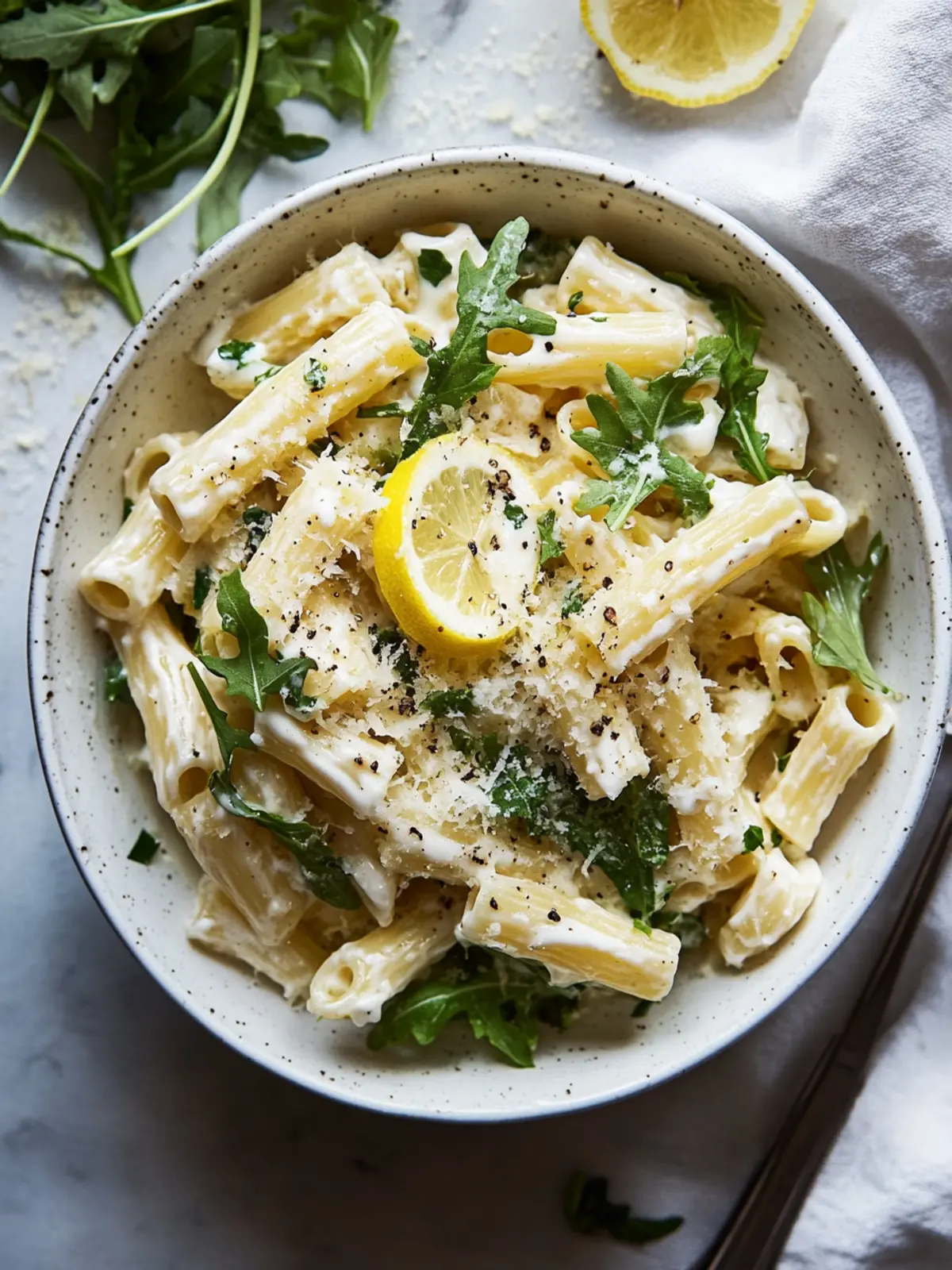 Zesty Lemon Ricotta Pasta With Arugula in 20 Minutes! 3 Lemon Ricotta Pasta With Arugula